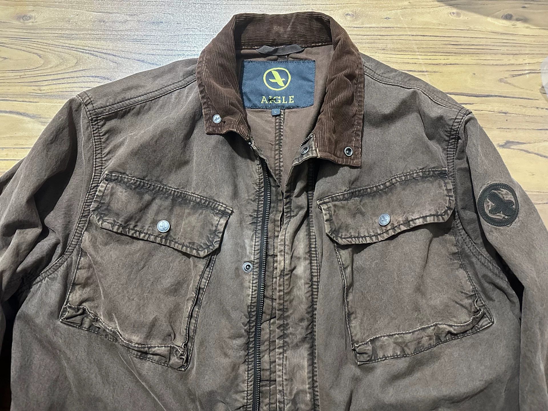 Aigle AIGLE Vintage Waxed Hunting Jacket Size US L / EU 52-54 / 3 - 4 Thumbnail