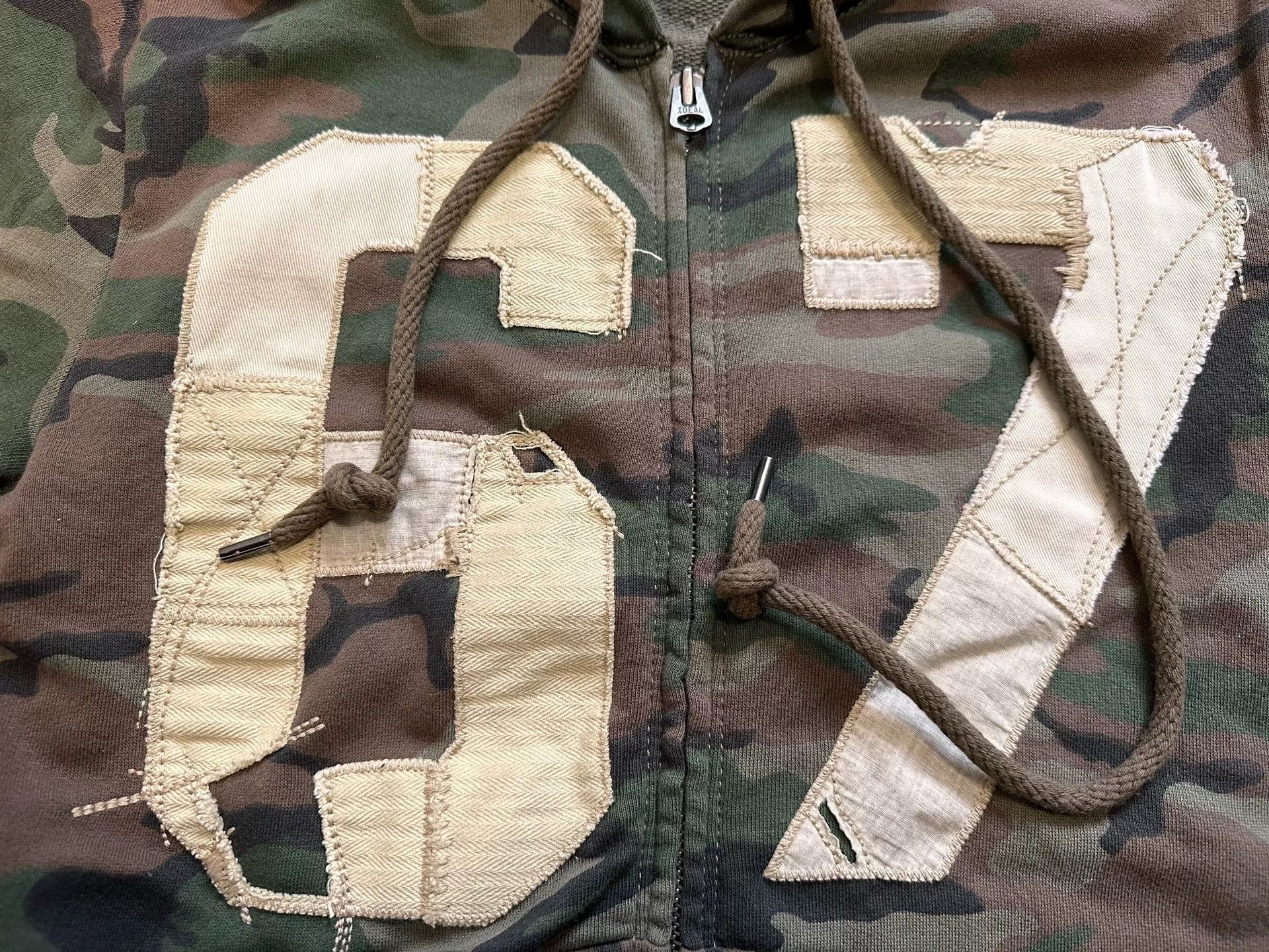 RRL Ralph Lauren Ralph Lauren Camouflage Distressed Hoodie Jacket Size US M / EU 48-50 / 2 - 3 Thumbnail