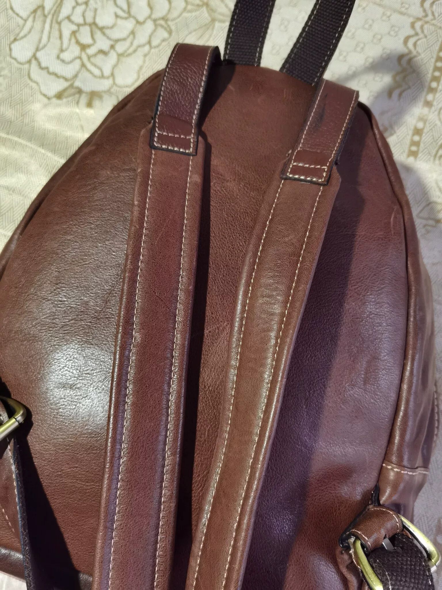 RRL Ralph Lauren Ralph Lauren Vintage Oil Wax Leather Backpack Size ONE SIZE - 7 Thumbnail