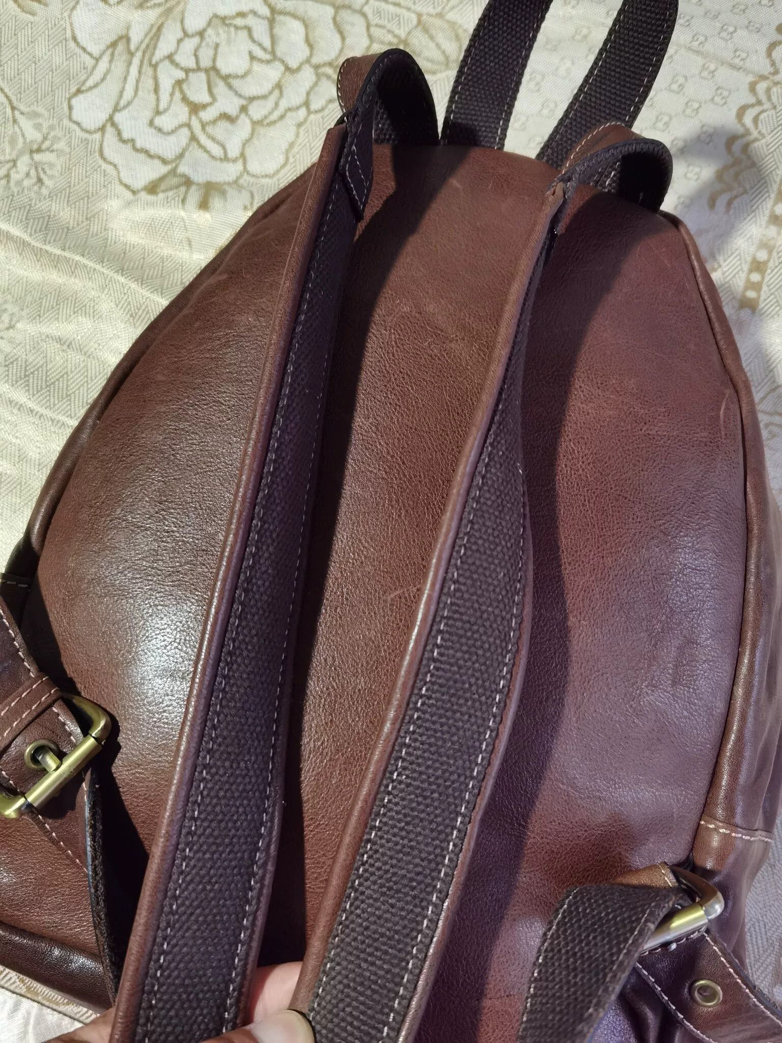 RRL Ralph Lauren Ralph Lauren Vintage Oil Wax Leather Backpack Size ONE SIZE - 4 Thumbnail