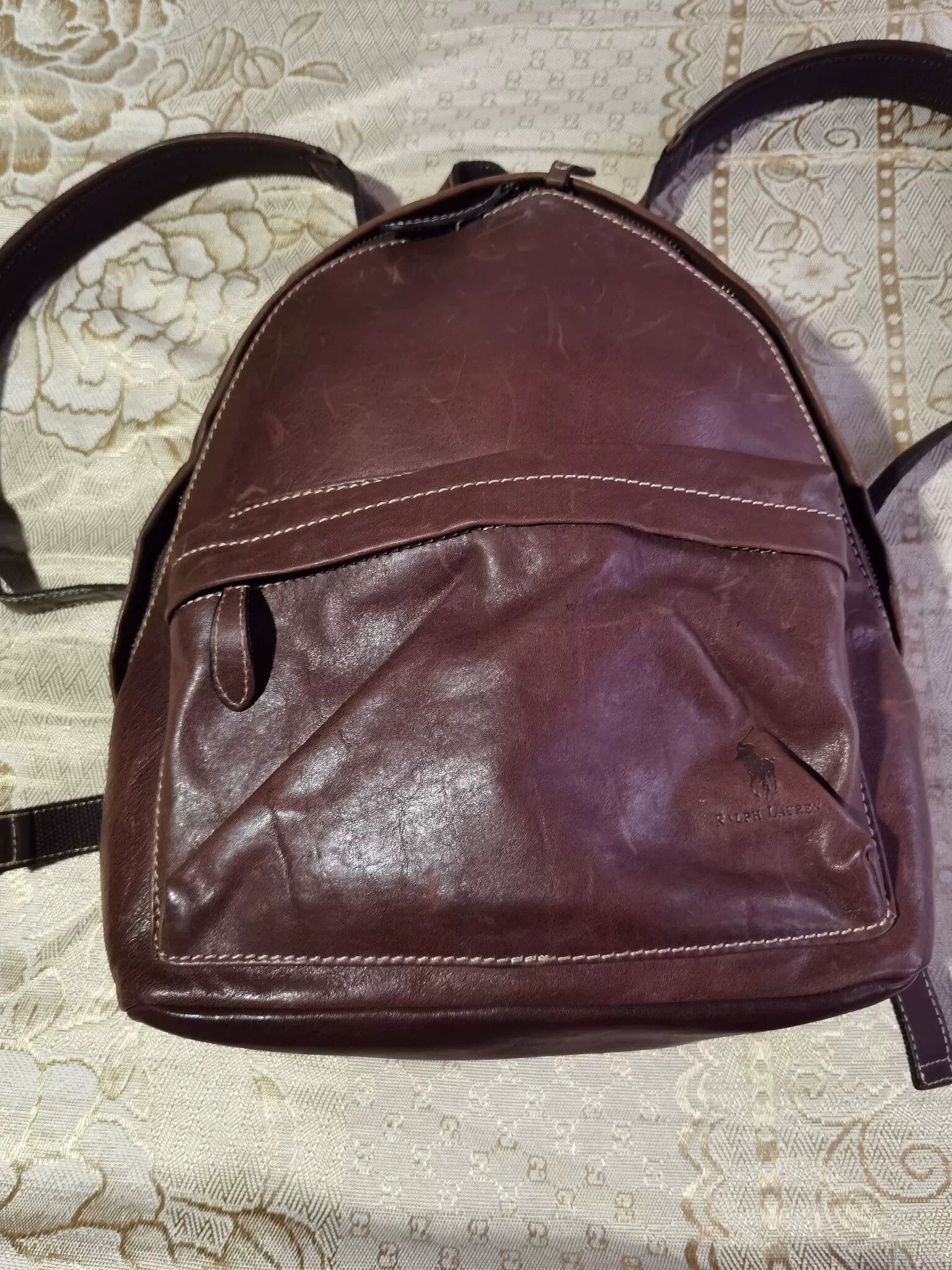 RRL Ralph Lauren Ralph Lauren Vintage Oil Wax Leather Backpack Size ONE SIZE - 2 Thumbnail