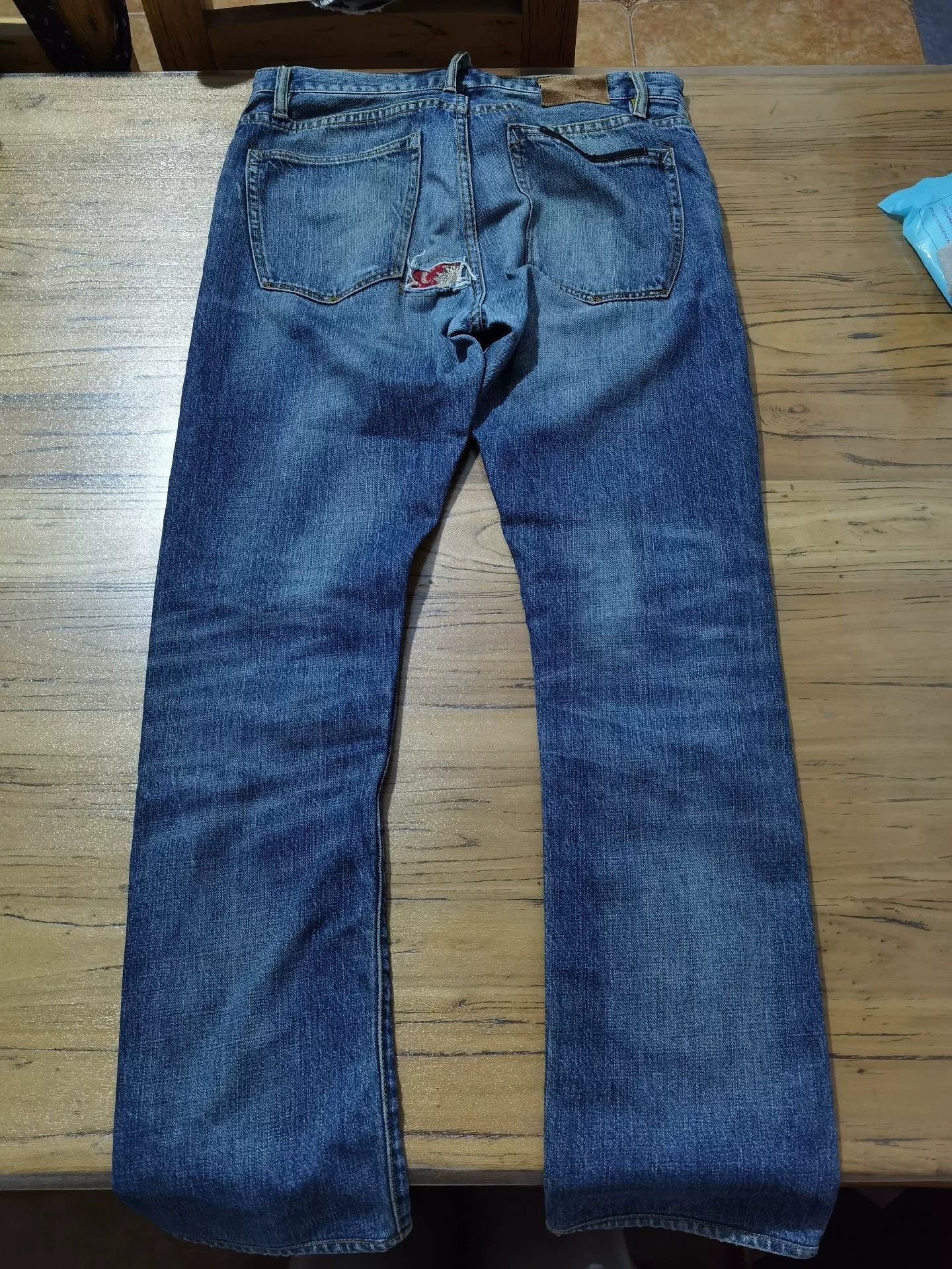 RRL Ralph Lauren Ralph Lauren Extreme Distressed Patch Jeans Size US 30 / EU 46 - 3 Thumbnail