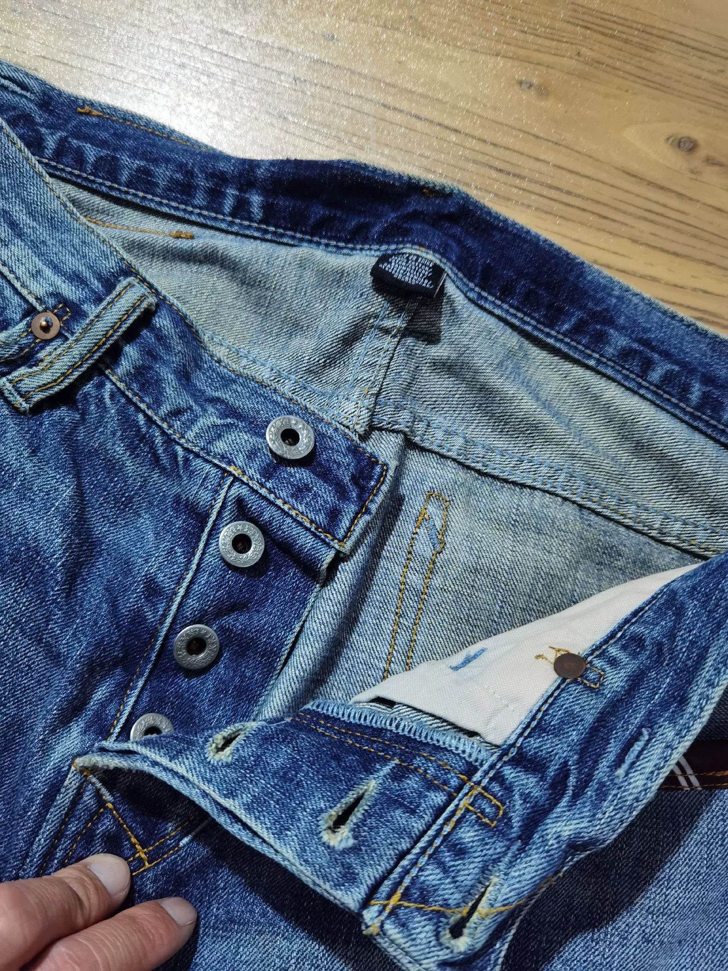 RRL Ralph Lauren Ralph Lauren Extreme Distressed Patch Jeans Size US 30 / EU 46 - 8 Thumbnail