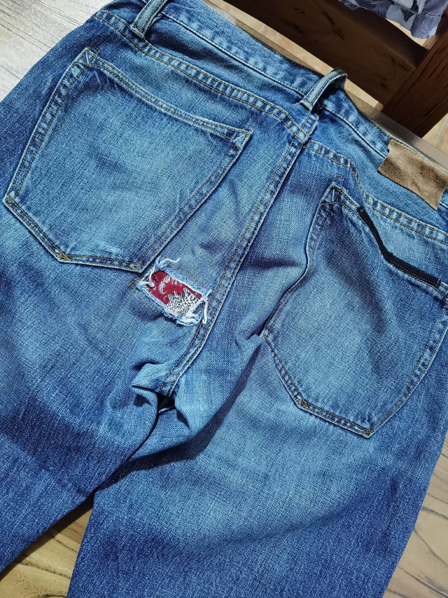 RRL Ralph Lauren Ralph Lauren Extreme Distressed Patch Jeans Size US 30 / EU 46 - 4 Thumbnail