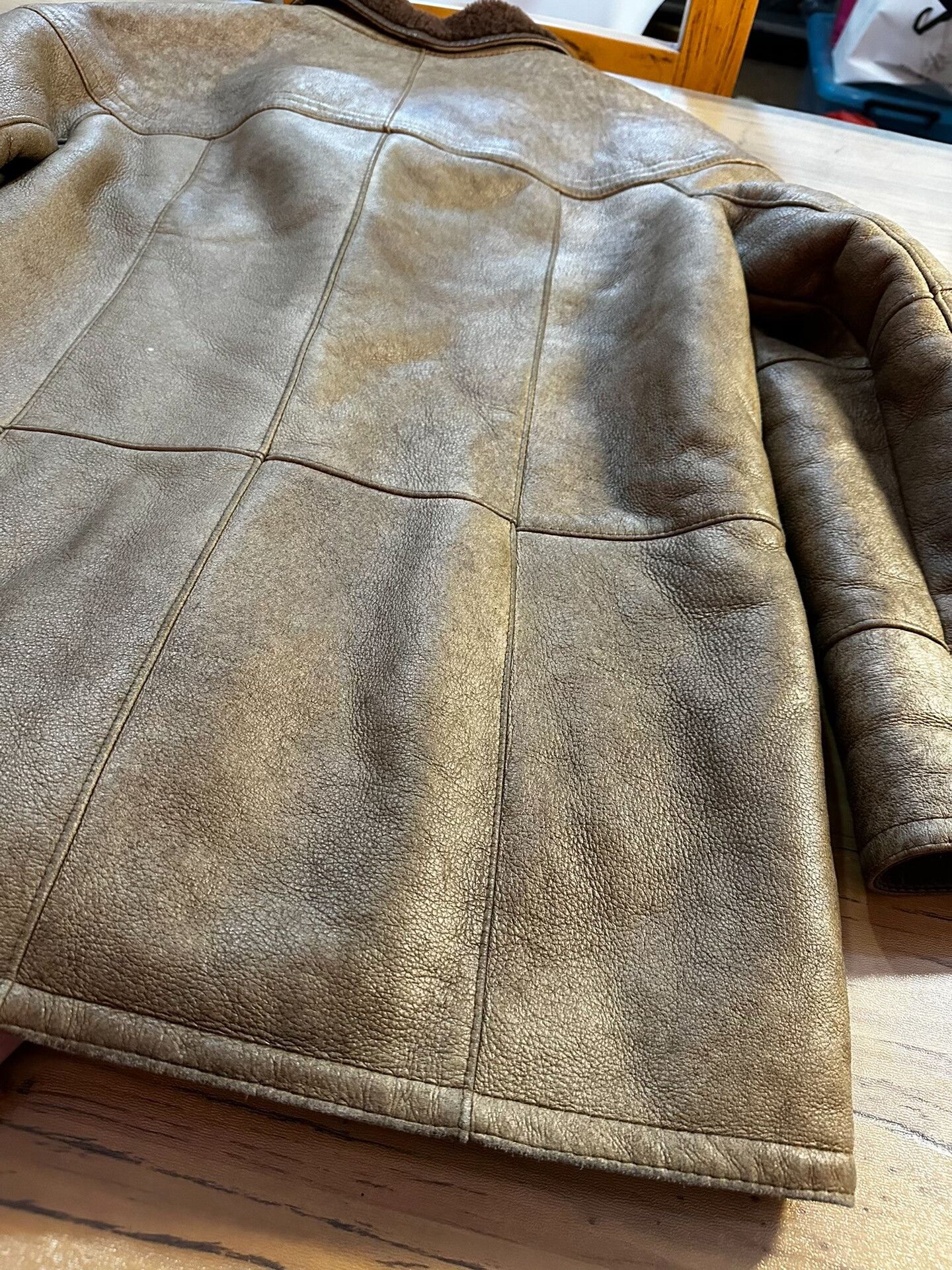 RRL Ralph Lauren RRL Distressed Shearling Leather Jacket Size US M / EU 48-50 / 2 - 7 Thumbnail