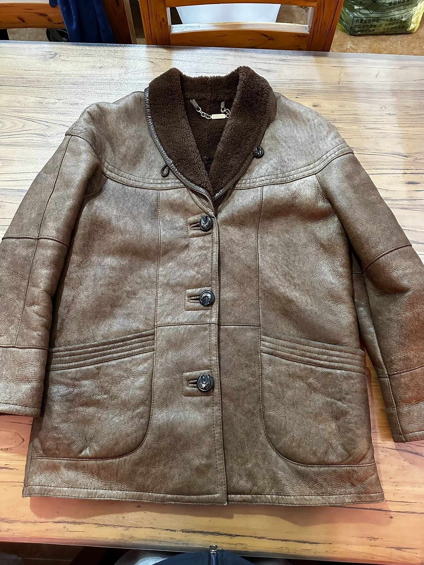 RRL Ralph Lauren RRL Distressed Shearling Leather Jacket Size US M / EU 48-50 / 2 - 2 Thumbnail