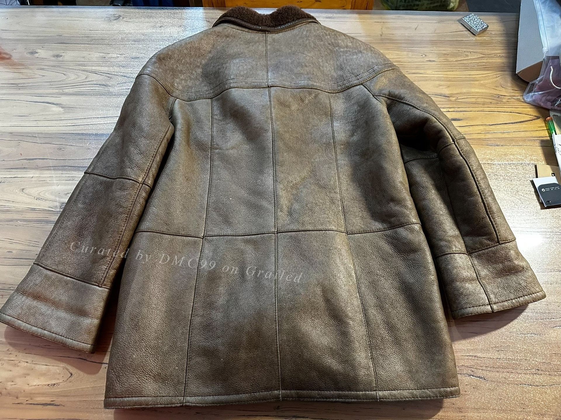 RRL Ralph Lauren RRL Distressed Shearling Leather Jacket Size US M / EU 48-50 / 2 - 6 Thumbnail
