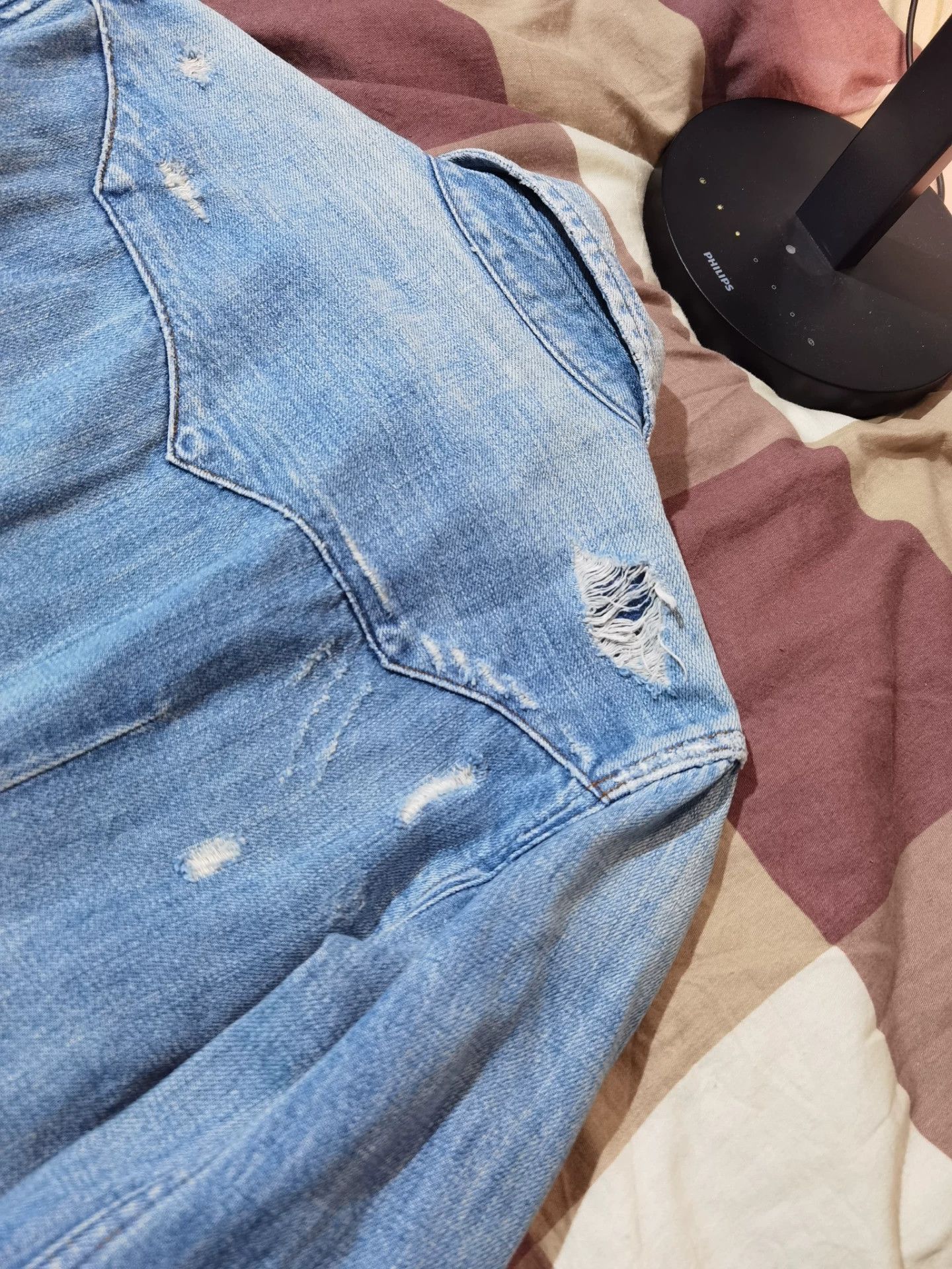 RRL Ralph Lauren Ralph Lauren Heavily Distressed Denim Shirt Size M / US 6-8 / IT 42-44 - 10 Thumbnail