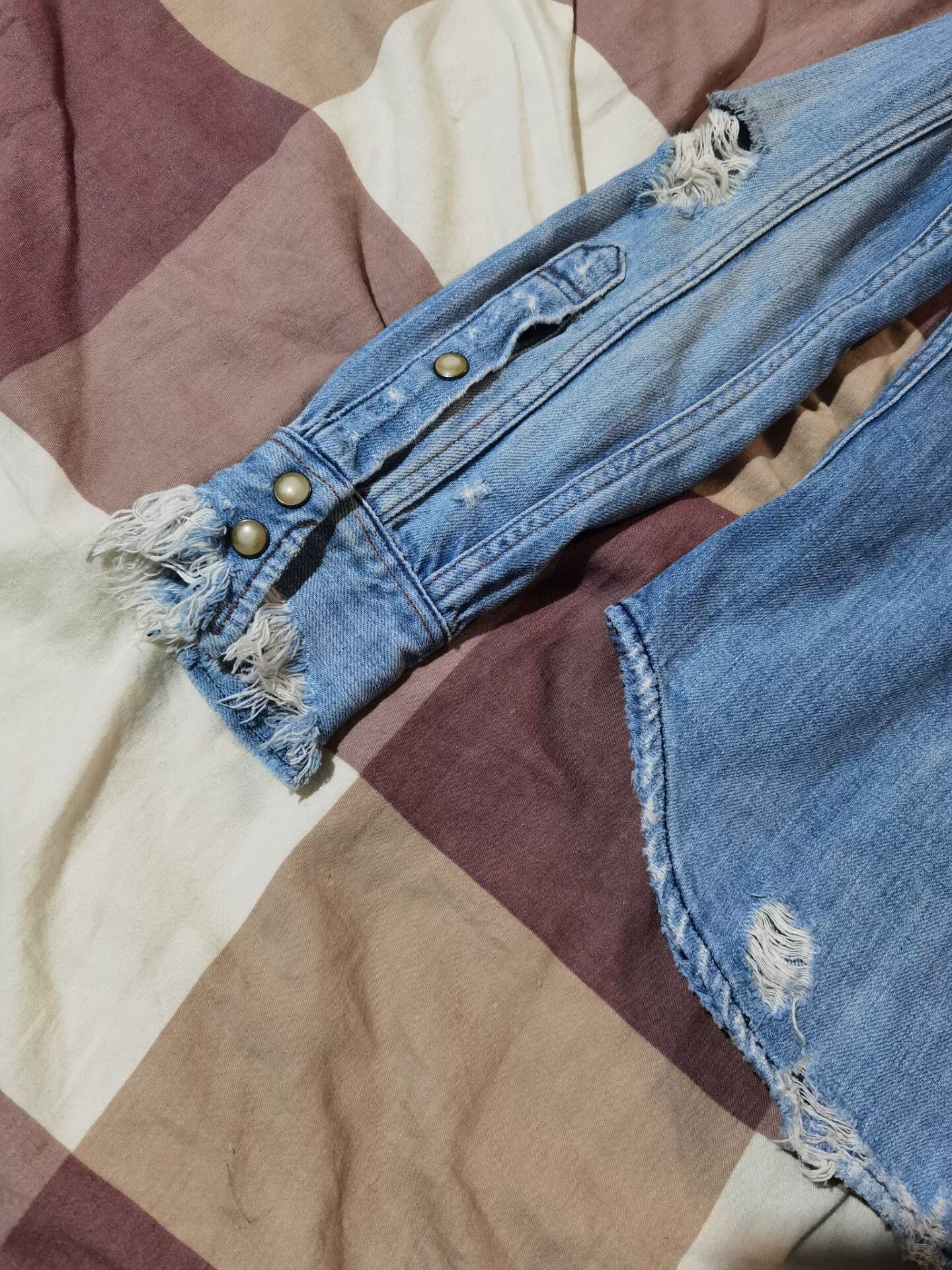 RRL Ralph Lauren Ralph Lauren Heavily Distressed Denim Shirt Size M / US 6-8 / IT 42-44 - 6 Thumbnail