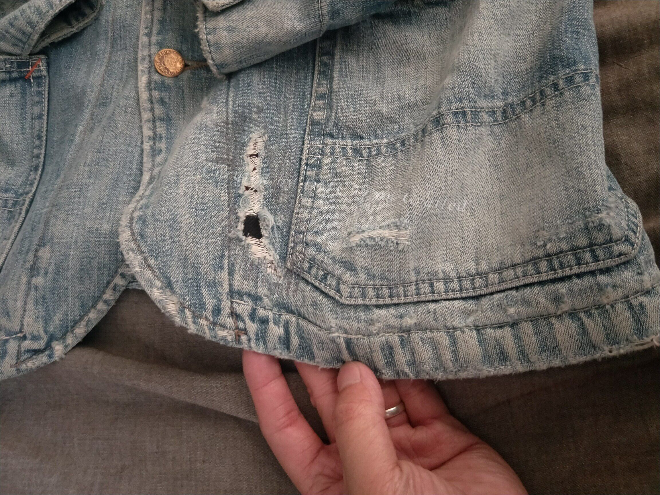 RRL Ralph Lauren Ralph Lauren Railroad Worker Distressed Denim Jacket Size US M / EU 48-50 / 2 - 4 Thumbnail