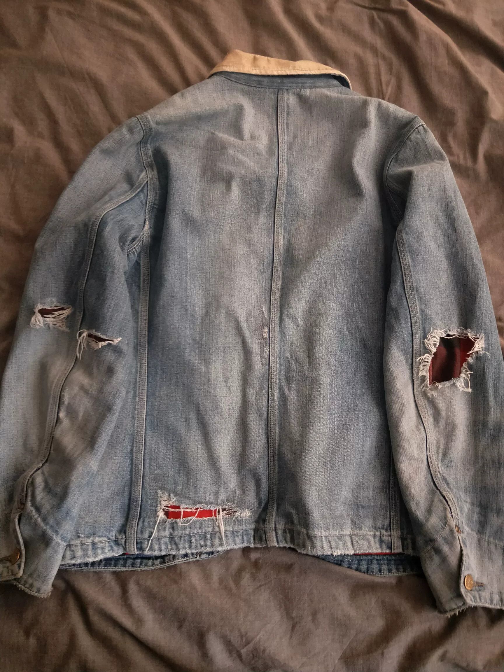 RRL Ralph Lauren Ralph Lauren Railroad Worker Distressed Denim Jacket Size US M / EU 48-50 / 2 - 5 Thumbnail