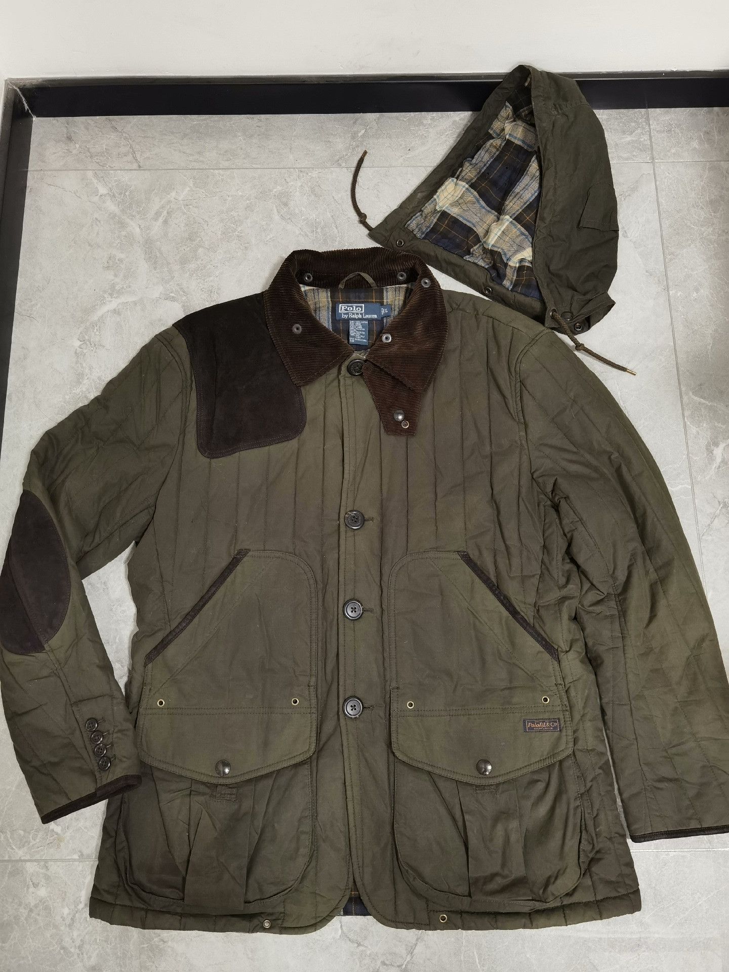 RRL Ralph Lauren RRL Ralph Lauren Waxed Quilted Hunting Jacket Size US M / EU 48-50 / 2 - 2 Thumbnail