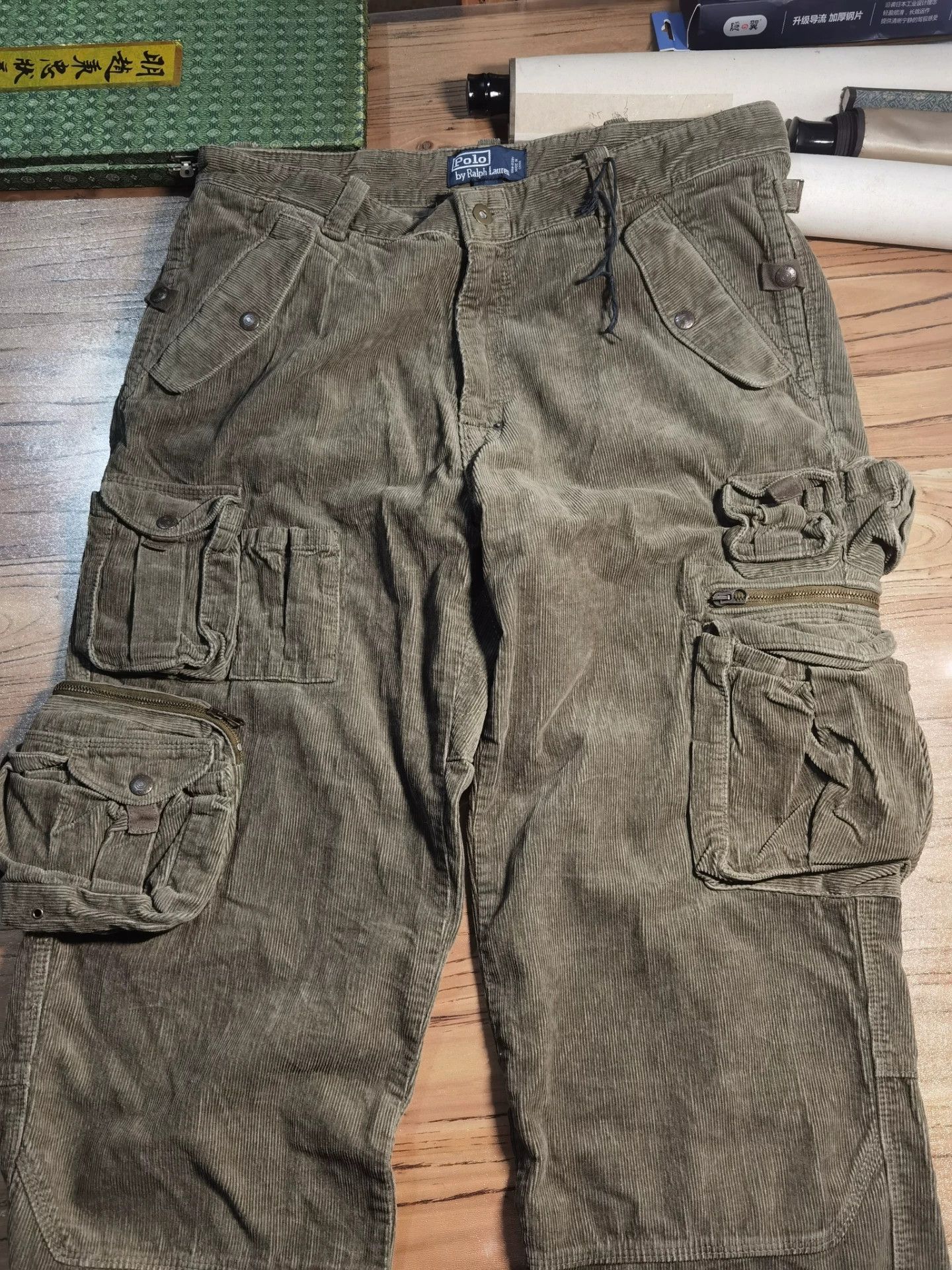 RRL Ralph Lauren RRL Corduroy Hunting Cargo Pants Size US 30 / EU 46 - 2 Thumbnail