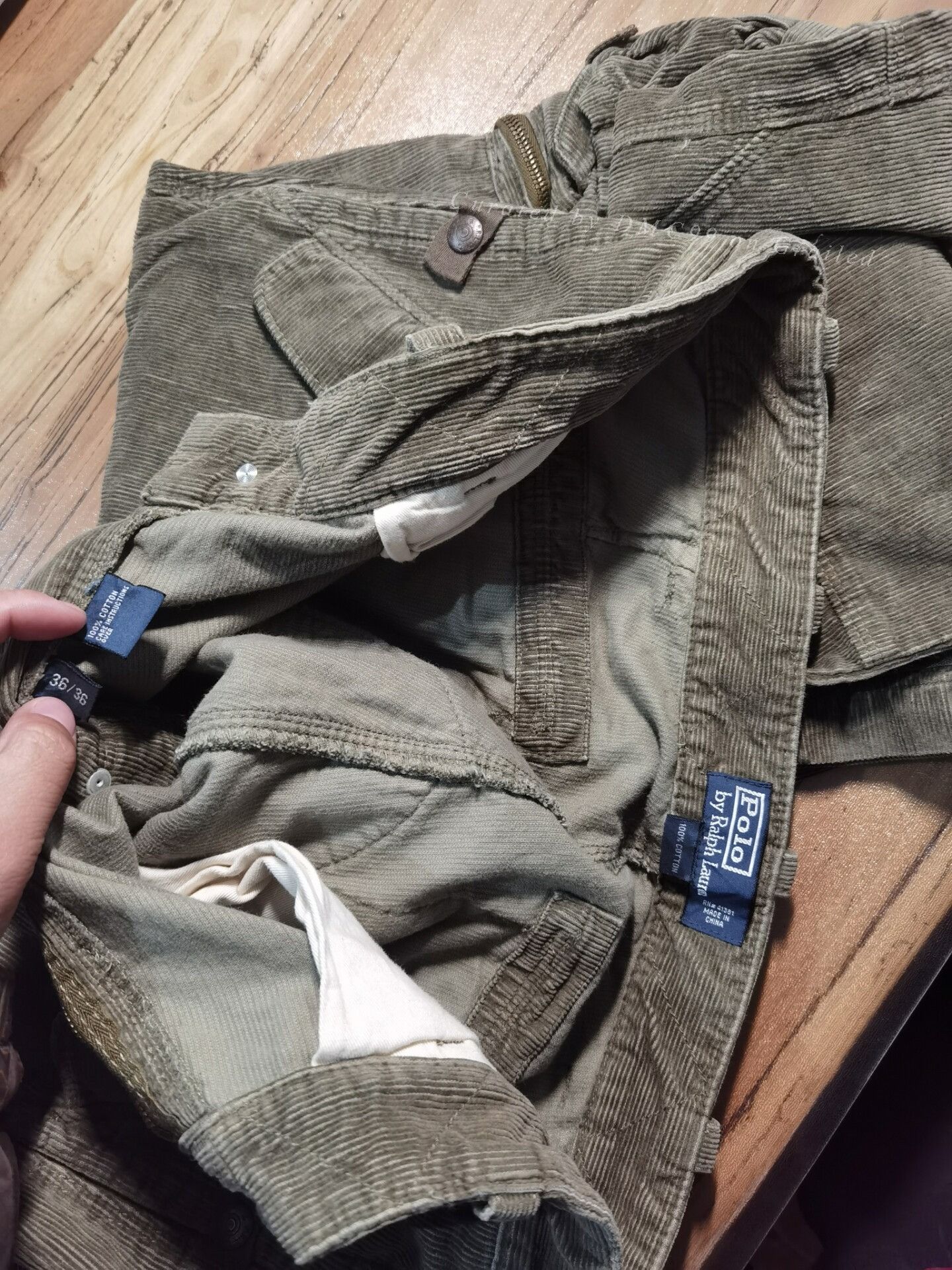 RRL Ralph Lauren RRL Corduroy Hunting Cargo Pants Size US 30 / EU 46 - 7 Thumbnail