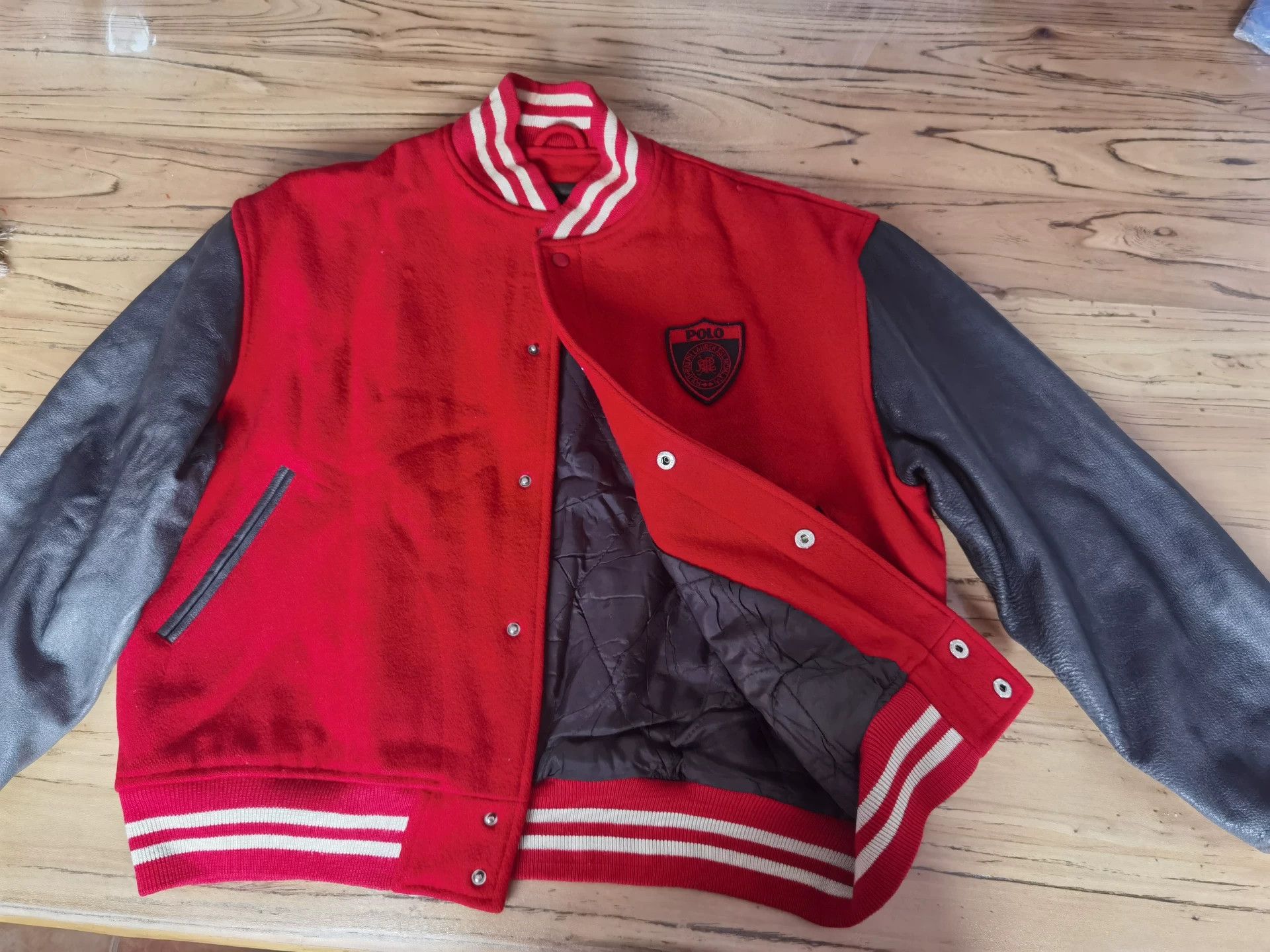 RRL Ralph Lauren RRL Ralph Lauren Leather Sleeve Wool Jacket Size US M / EU 48-50 / 2 - 3 Thumbnail