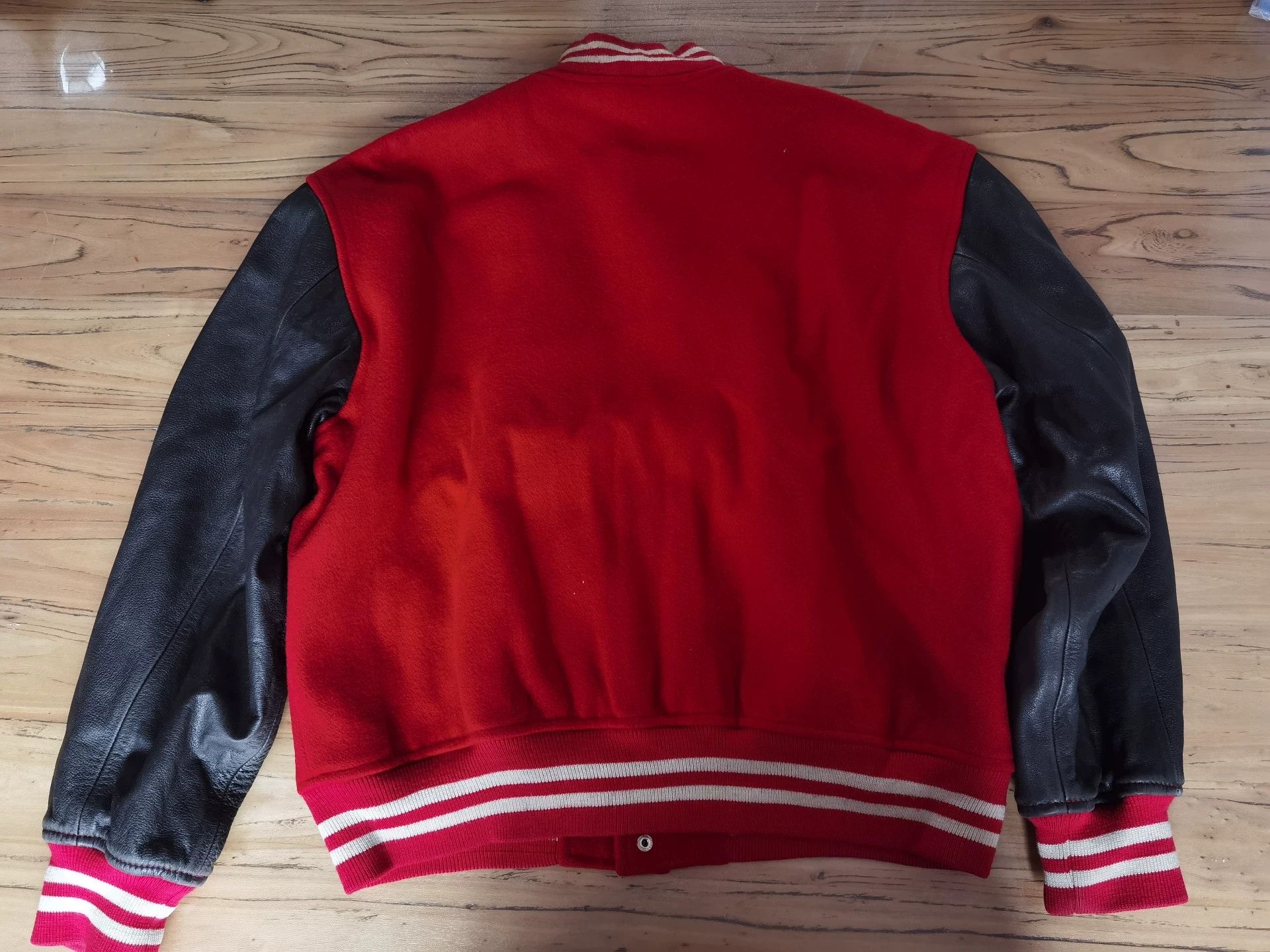 RRL Ralph Lauren RRL Ralph Lauren Leather Sleeve Wool Jacket Size US M / EU 48-50 / 2 - 7 Thumbnail