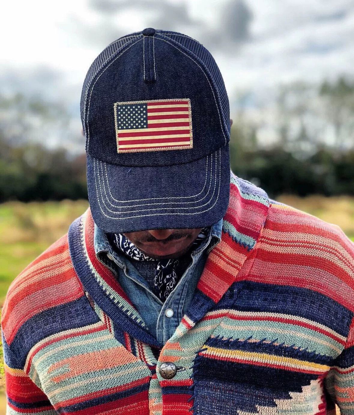 RRL Ralph Lauren RRL Vintage Embroidered Trucker Hat Size ONE SIZE - 8 Thumbnail