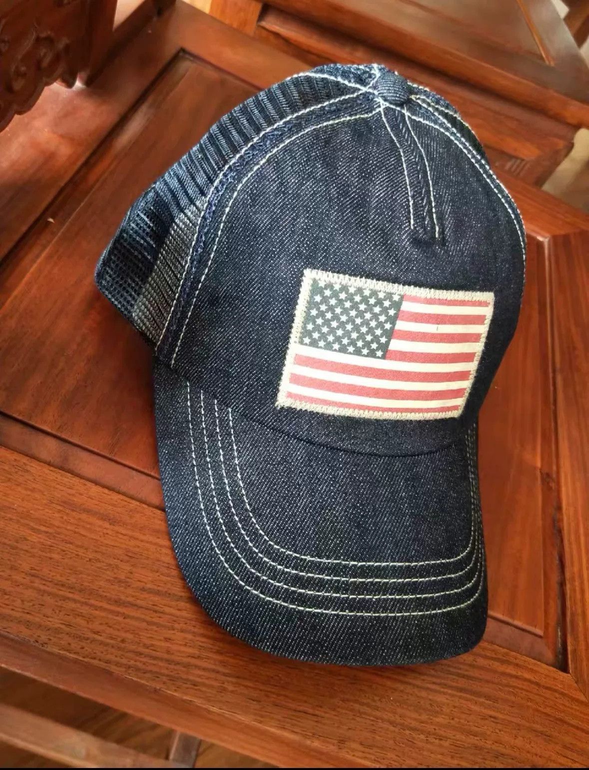 RRL Ralph Lauren RRL Vintage Embroidered Trucker Hat Size ONE SIZE - 2 Thumbnail