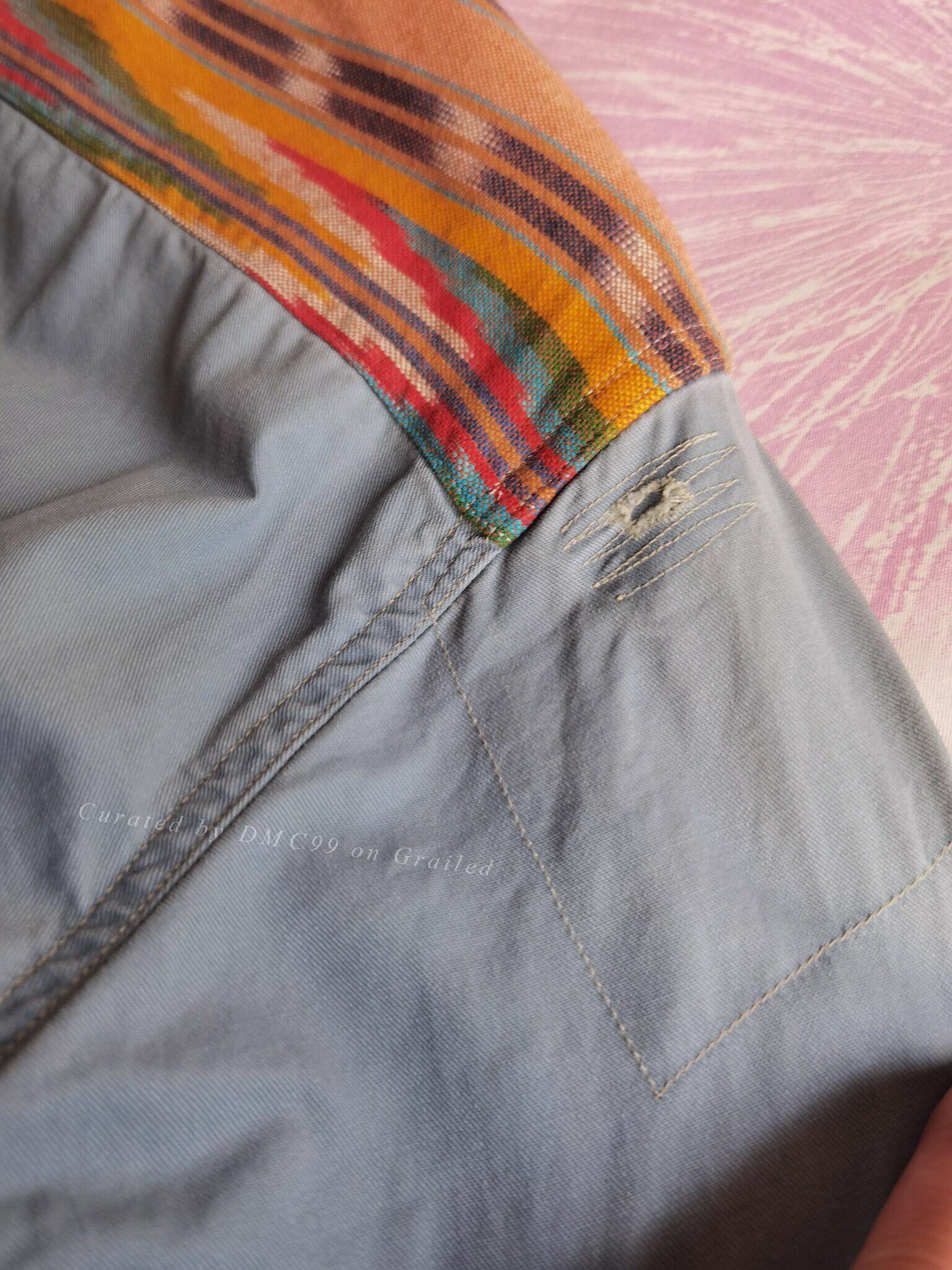 RRL Ralph Lauren RRL Distressed Sashiko Patch Western Shirt Size US M / EU 48-50 / 2 - 6 Thumbnail