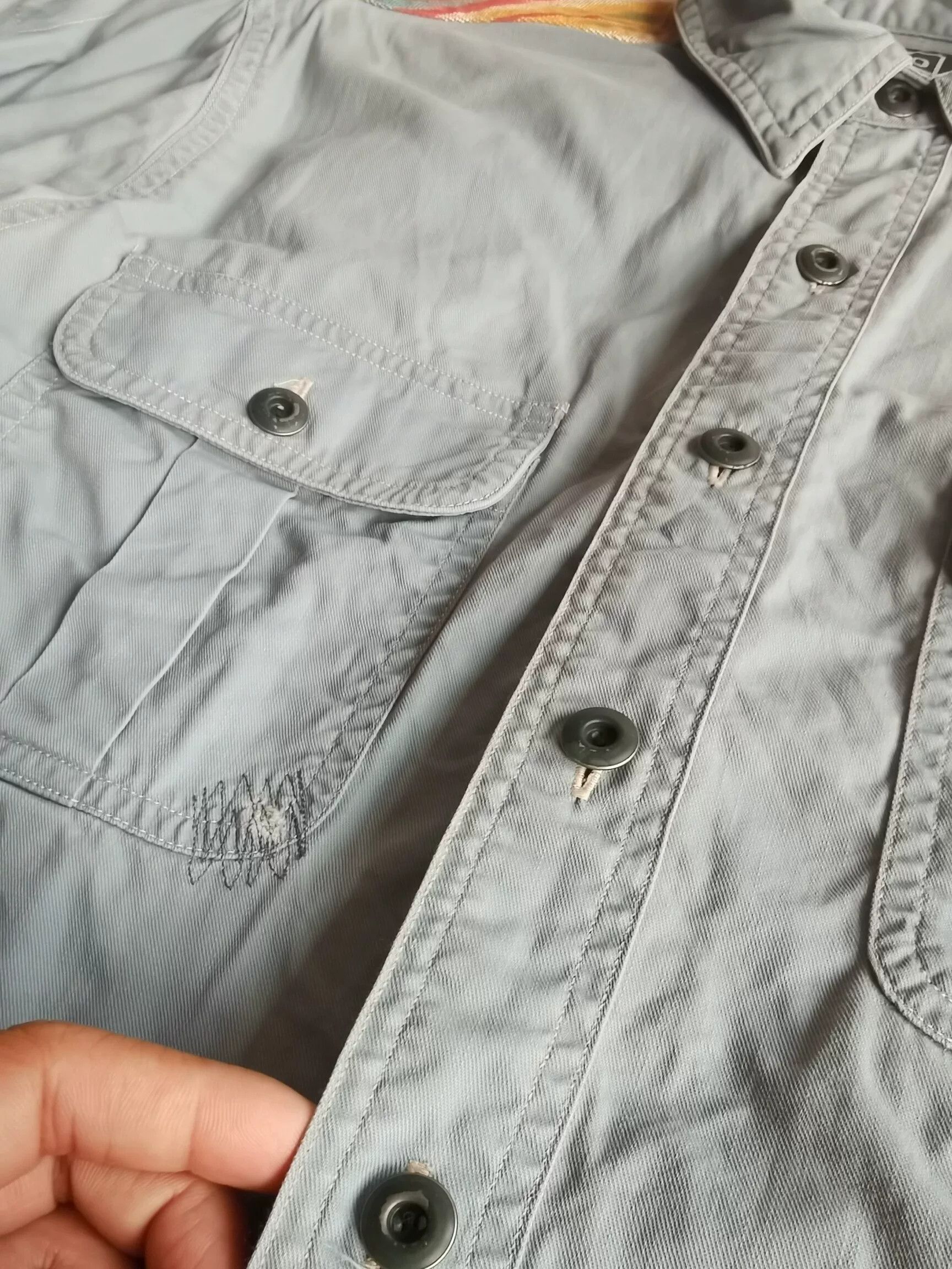 RRL Ralph Lauren RRL Distressed Sashiko Patch Western Shirt Size US M / EU 48-50 / 2 - 9 Thumbnail