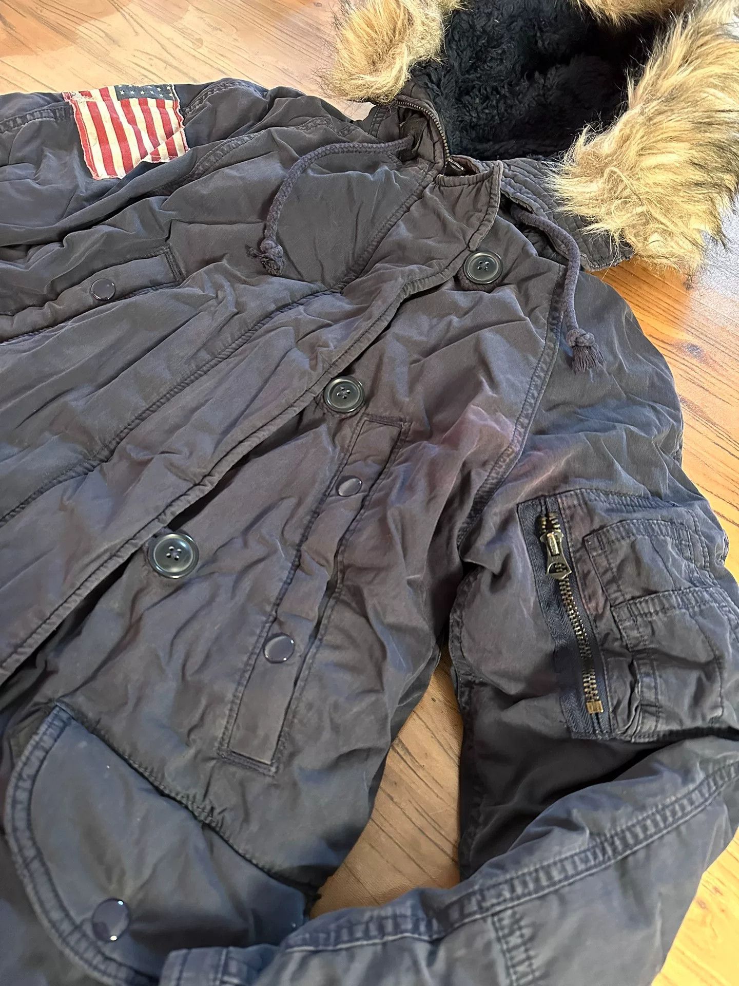 RRL Ralph Lauren Vintage RRL n3B Carbon Black Down Jacket Size US M / EU 48-50 / 2 - 6 Thumbnail