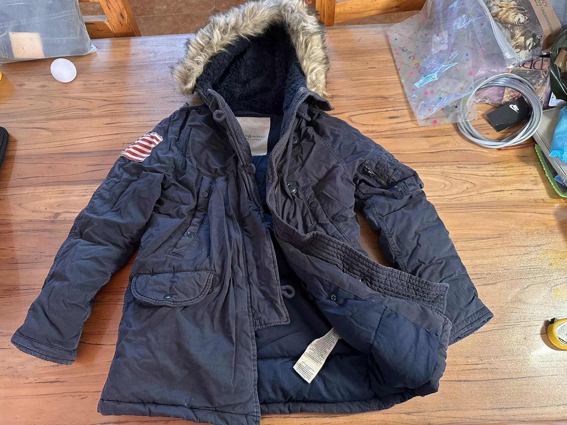 RRL Ralph Lauren Vintage RRL n3B Carbon Black Down Jacket Size US M / EU 48-50 / 2 - 4 Thumbnail