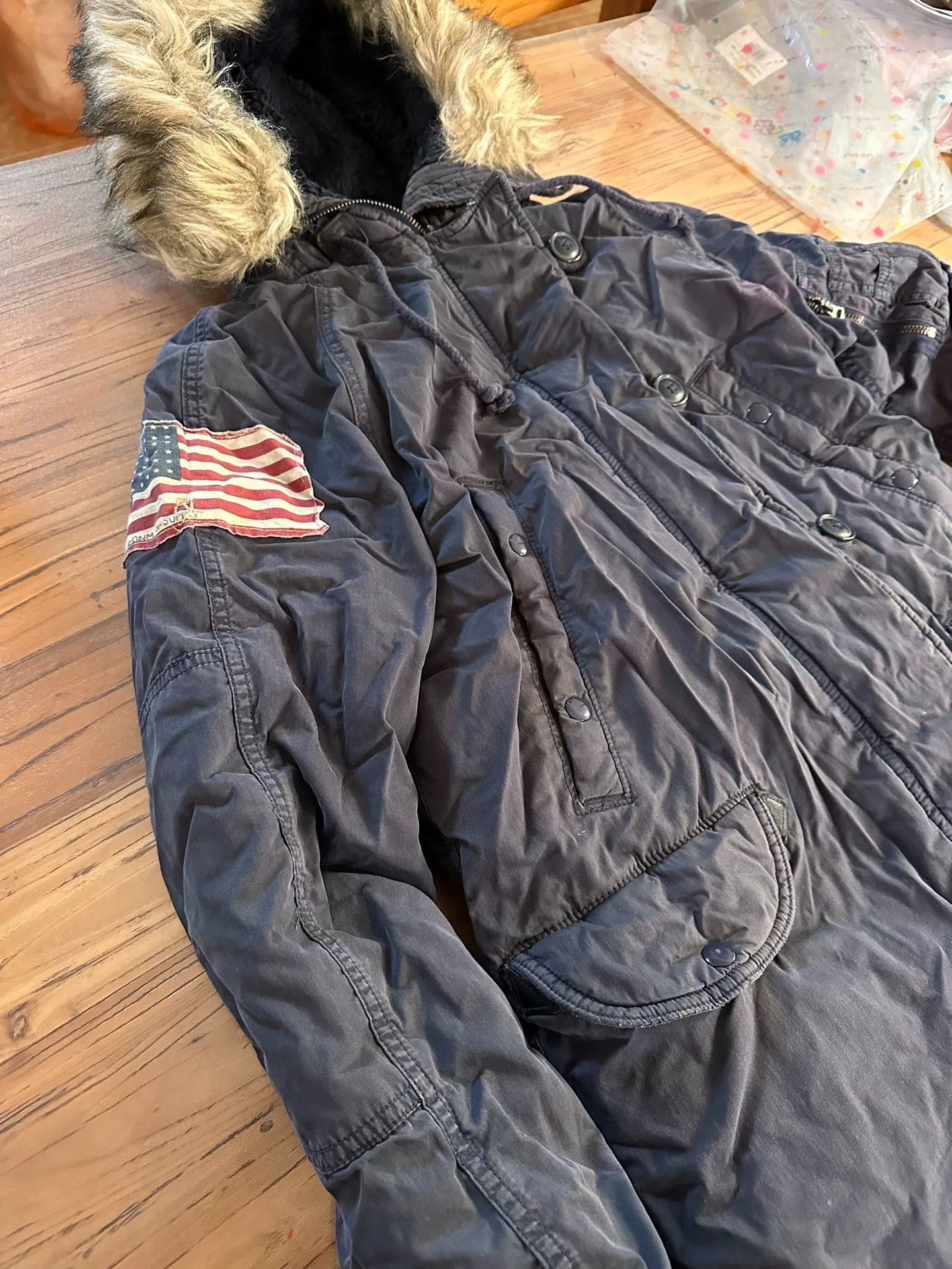 RRL Ralph Lauren Vintage RRL n3B Carbon Black Down Jacket Size US M / EU 48-50 / 2 - 7 Thumbnail
