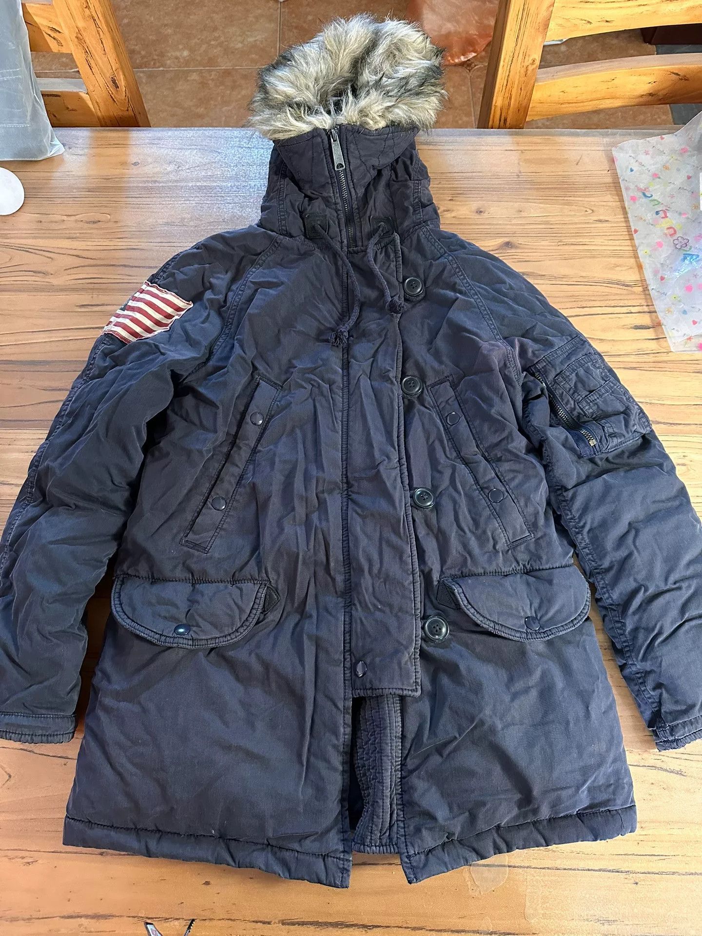 RRL Ralph Lauren Vintage RRL n3B Carbon Black Down Jacket Size US M / EU 48-50 / 2 - 3 Thumbnail