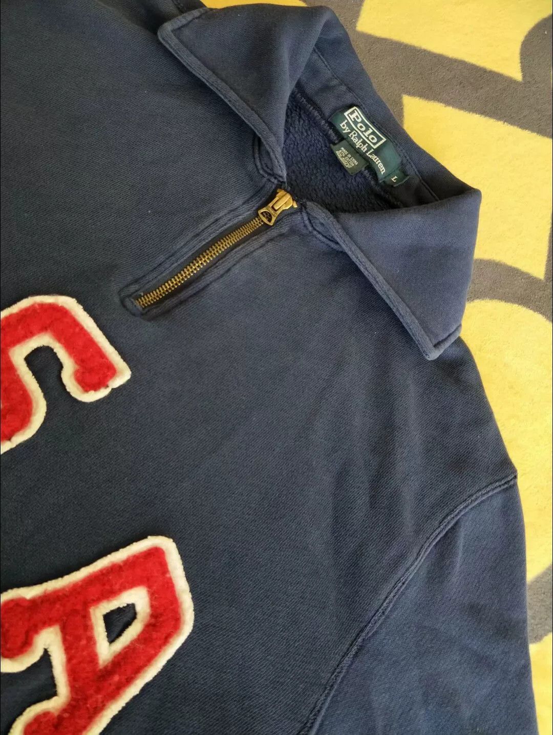 RRL Ralph Lauren Ralph Lauren Vintage Blue Half-Zip Hoodie Size US L / EU 52-54 / 3 - 6 Thumbnail