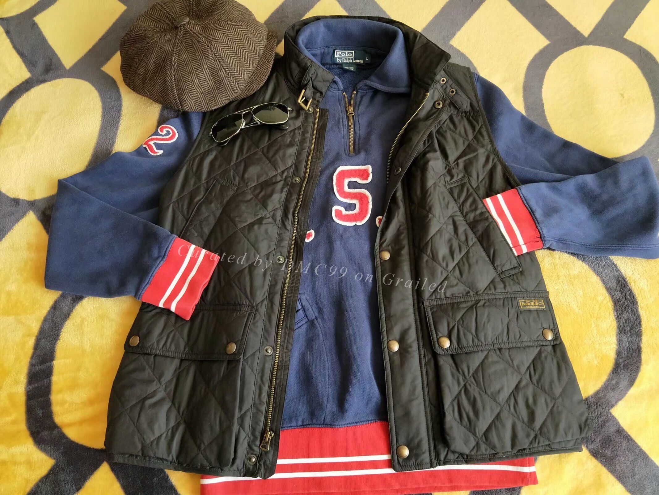 RRL Ralph Lauren Ralph Lauren Vintage Blue Half-Zip Hoodie Size US L / EU 52-54 / 3 - 3 Thumbnail