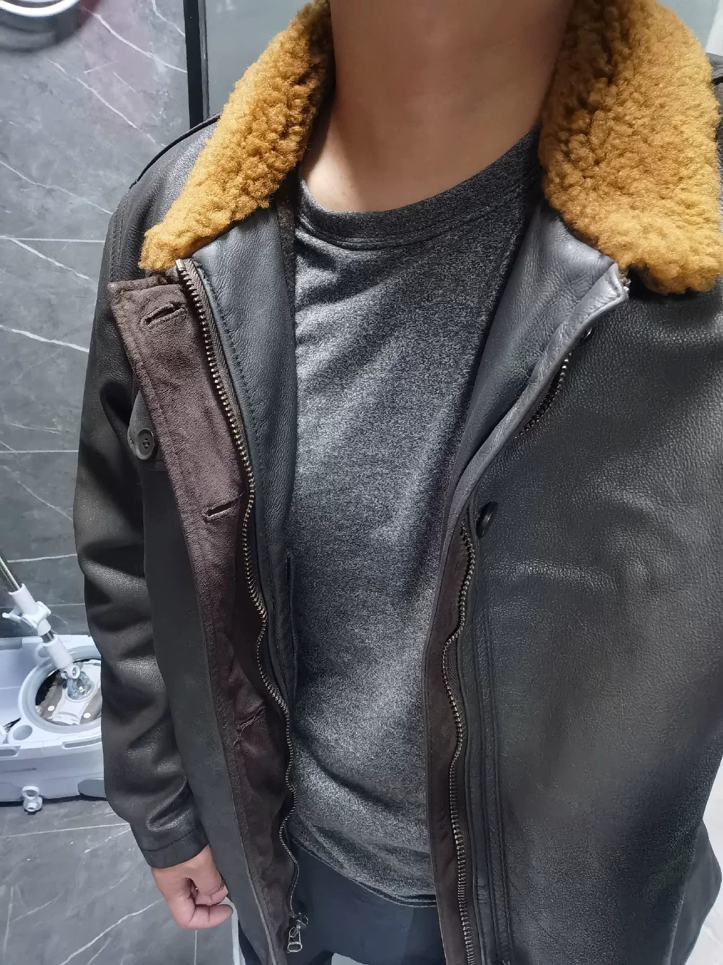 RRL Ralph Lauren RRL N1 Leather Jacket Shearling Collar Size US M / EU 48-50 / 2 - 7 Thumbnail