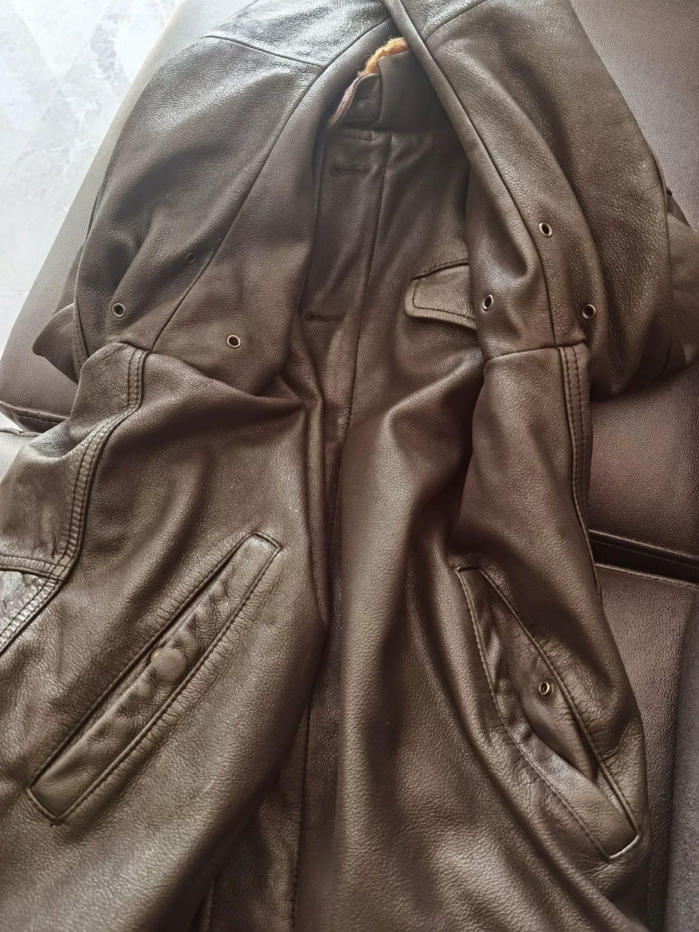 RRL Ralph Lauren RRL N1 Leather Jacket Shearling Collar Size US M / EU 48-50 / 2 - 8 Thumbnail