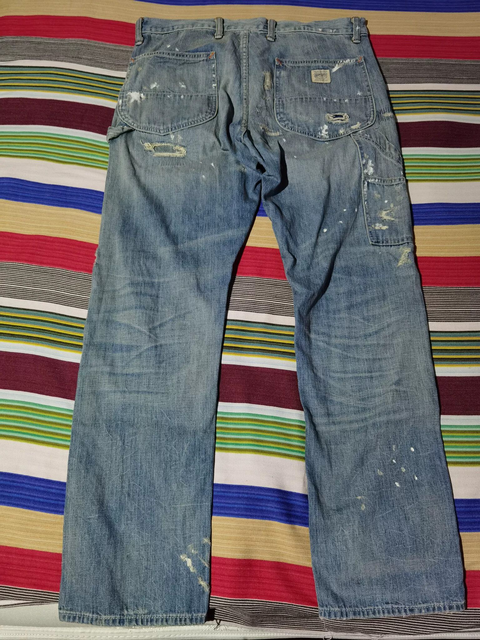 RRL Ralph Lauren Ralph Lauren Extremely Distressed Paint Jeans Size US 30 / EU 46 - 7 Thumbnail