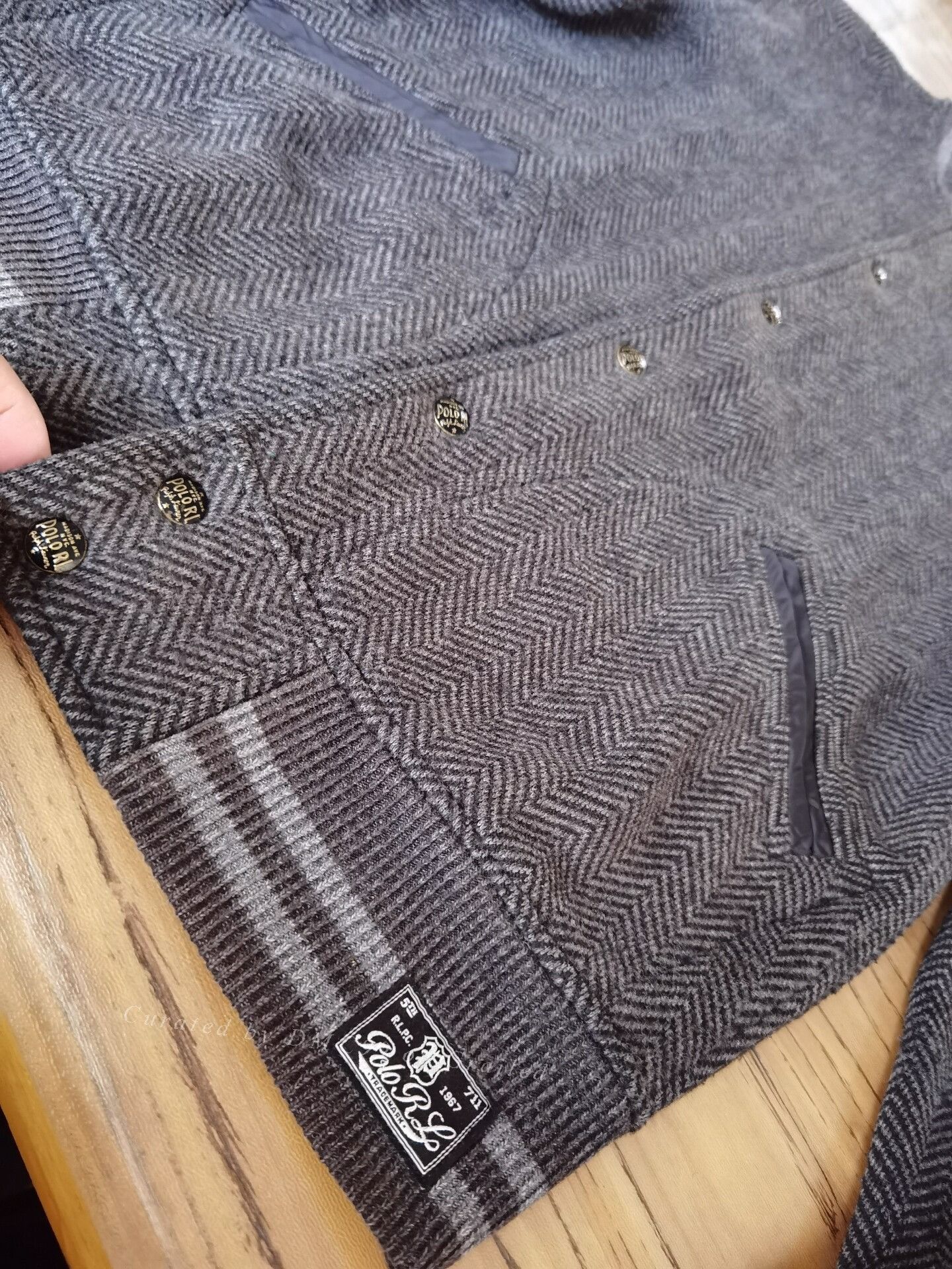 RRL Ralph Lauren Ralph Lauren RRL Herringbone Wool Baseball Jacket Size US M / EU 48-50 / 2 - 3 Thumbnail