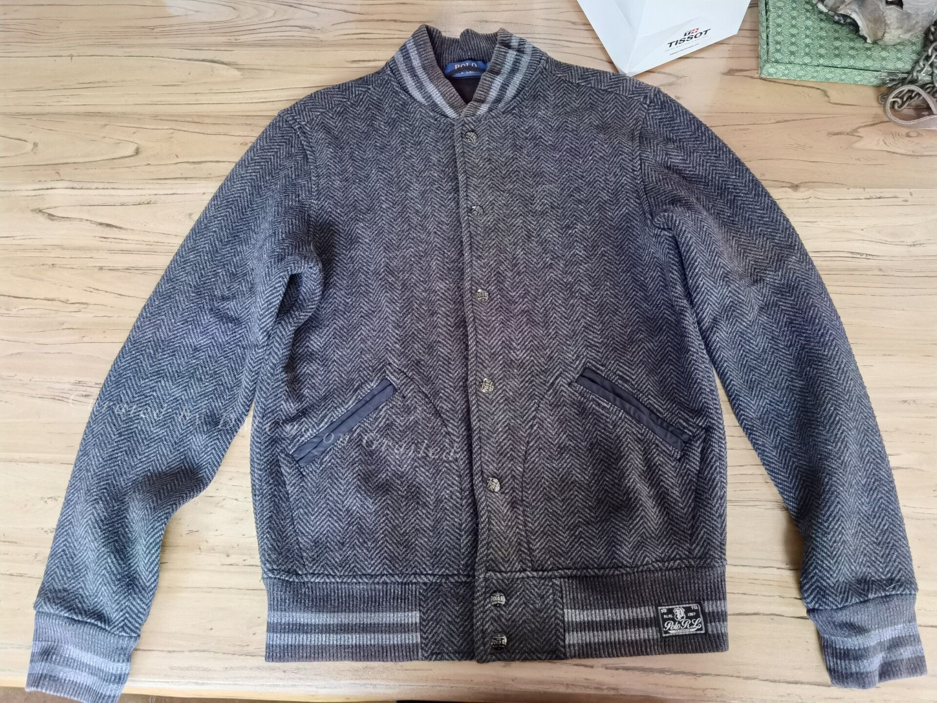 RRL Ralph Lauren Ralph Lauren RRL Herringbone Wool Baseball Jacket Size US M / EU 48-50 / 2 - 2 Thumbnail