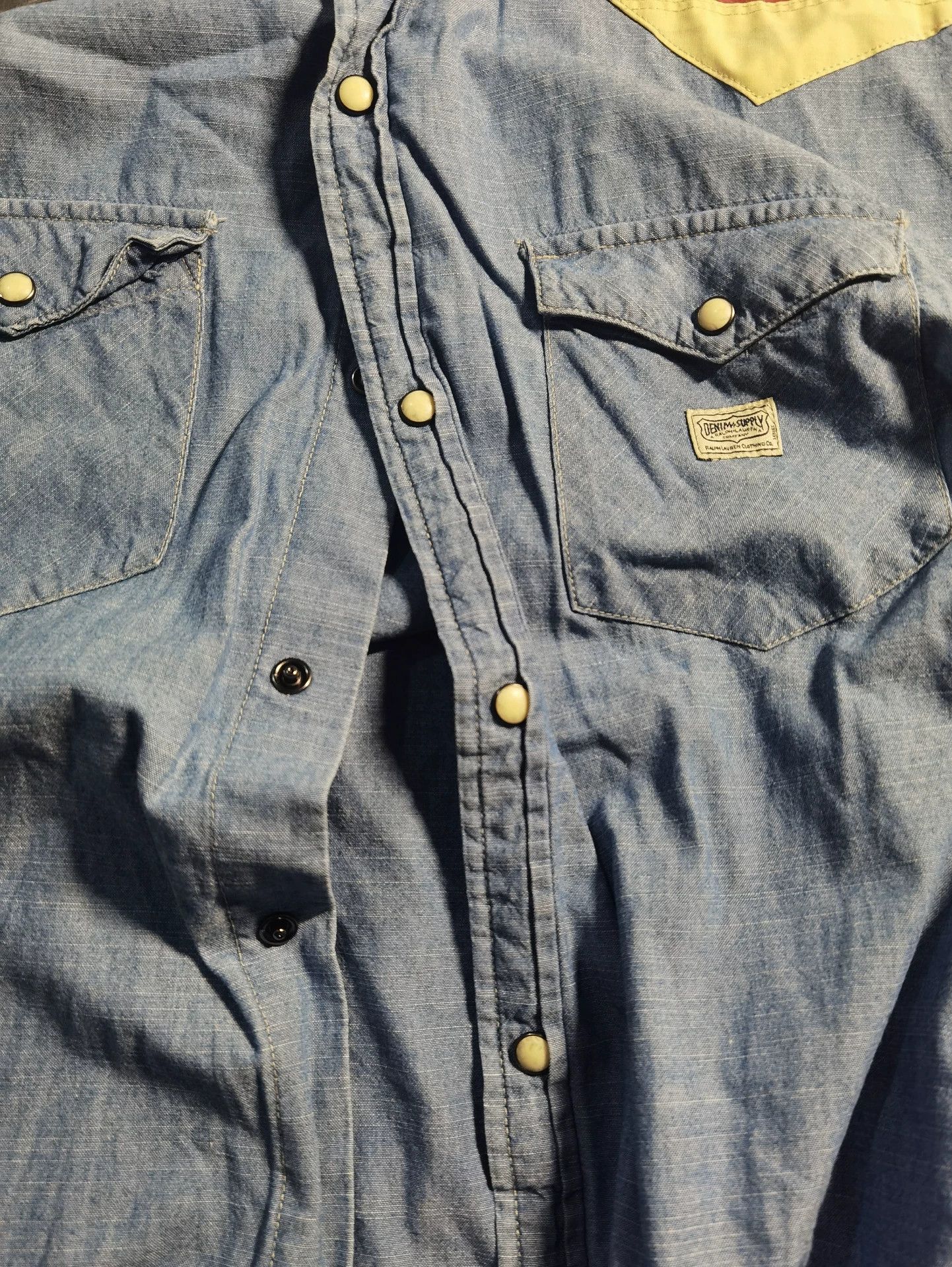 Denim & Supply Ralph Lauren Ralph Lauren Denim Supply Distressed Flag Denim Shirt Size US M / EU 48-50 / 2 - 7 Thumbnail