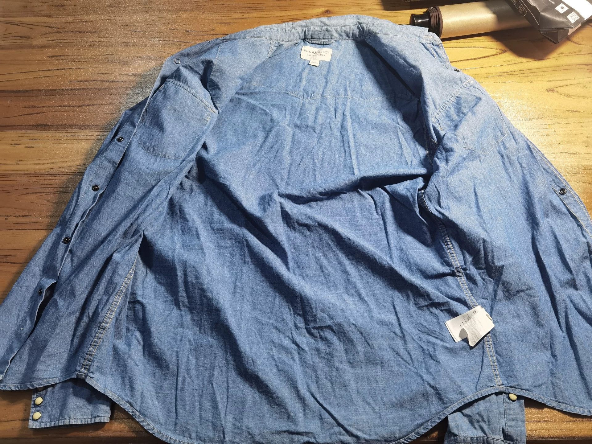 Denim & Supply Ralph Lauren Ralph Lauren Denim Supply Distressed Flag Denim Shirt Size US M / EU 48-50 / 2 - 6 Thumbnail