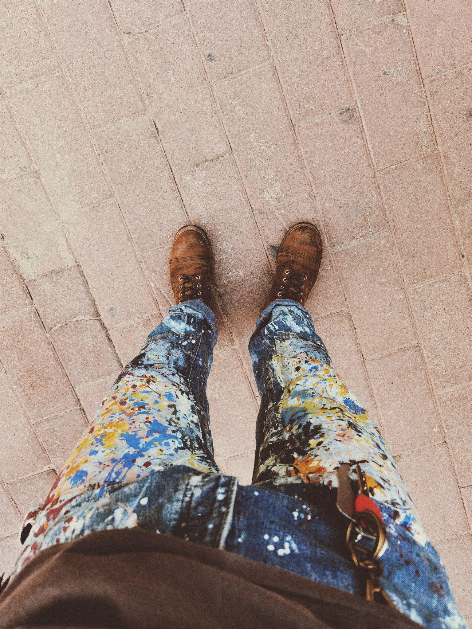 RRL Ralph Lauren Ralph Lauren Denim Paint Splatter Work Pants Size US 30 / EU 46 - 9 Thumbnail