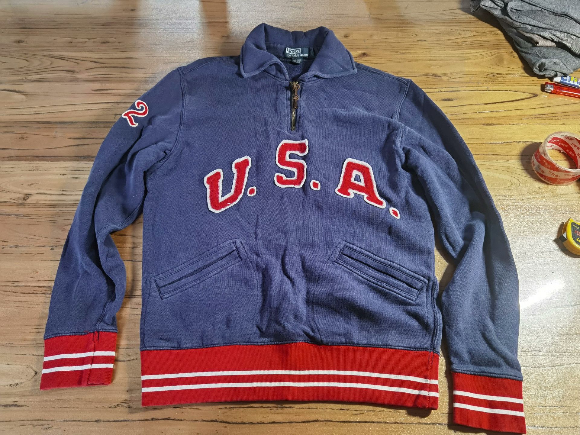 RRL Ralph Lauren RRL Ralph Lauren Half-Zip Sweatshirt Jacket Size US M / EU 48-50 / 2 - 2 Thumbnail