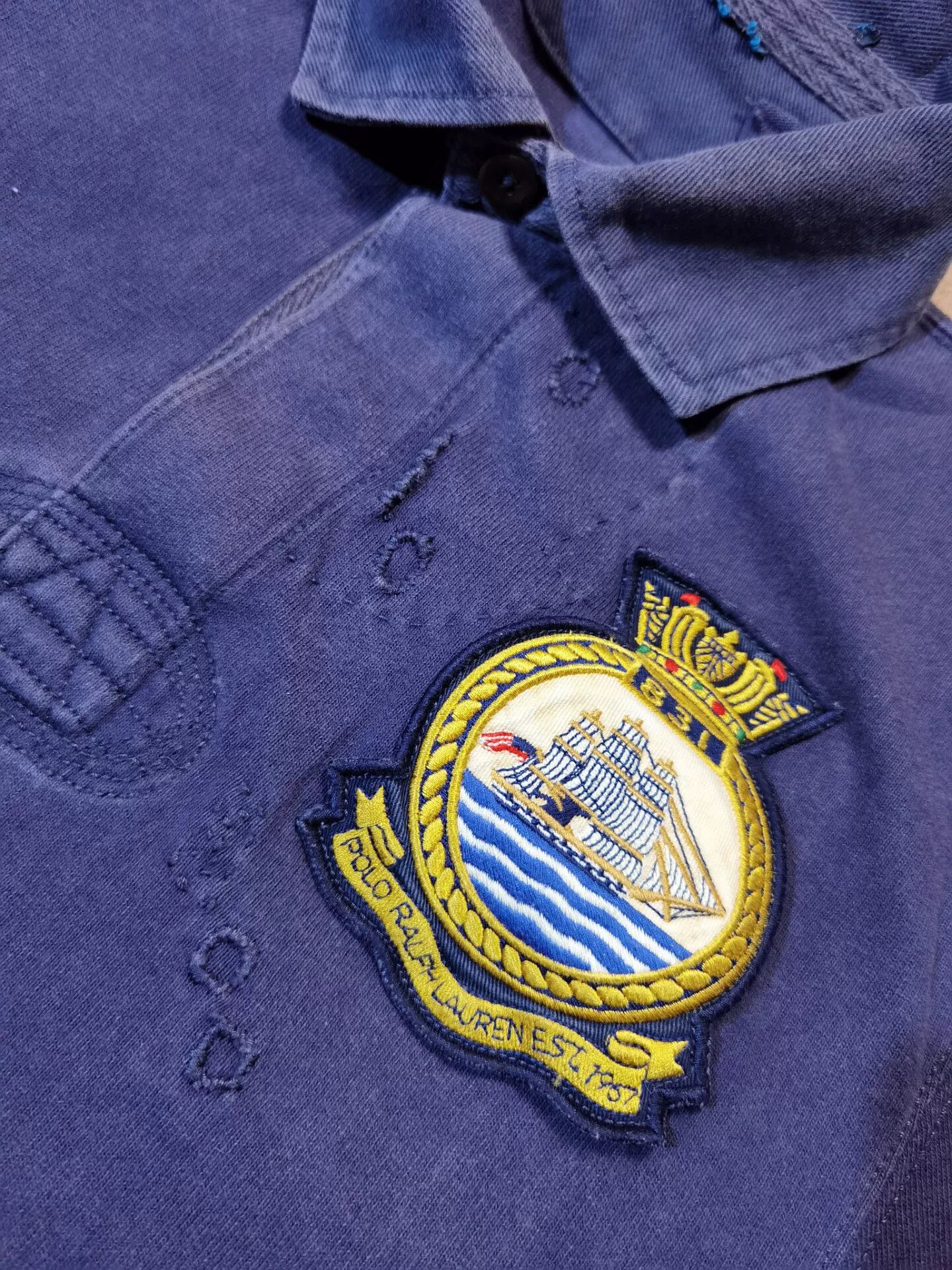 RRL Ralph Lauren Ralph Lauren Distressed Nautical Jacket Size US M / EU 48-50 / 2 - 2 Thumbnail
