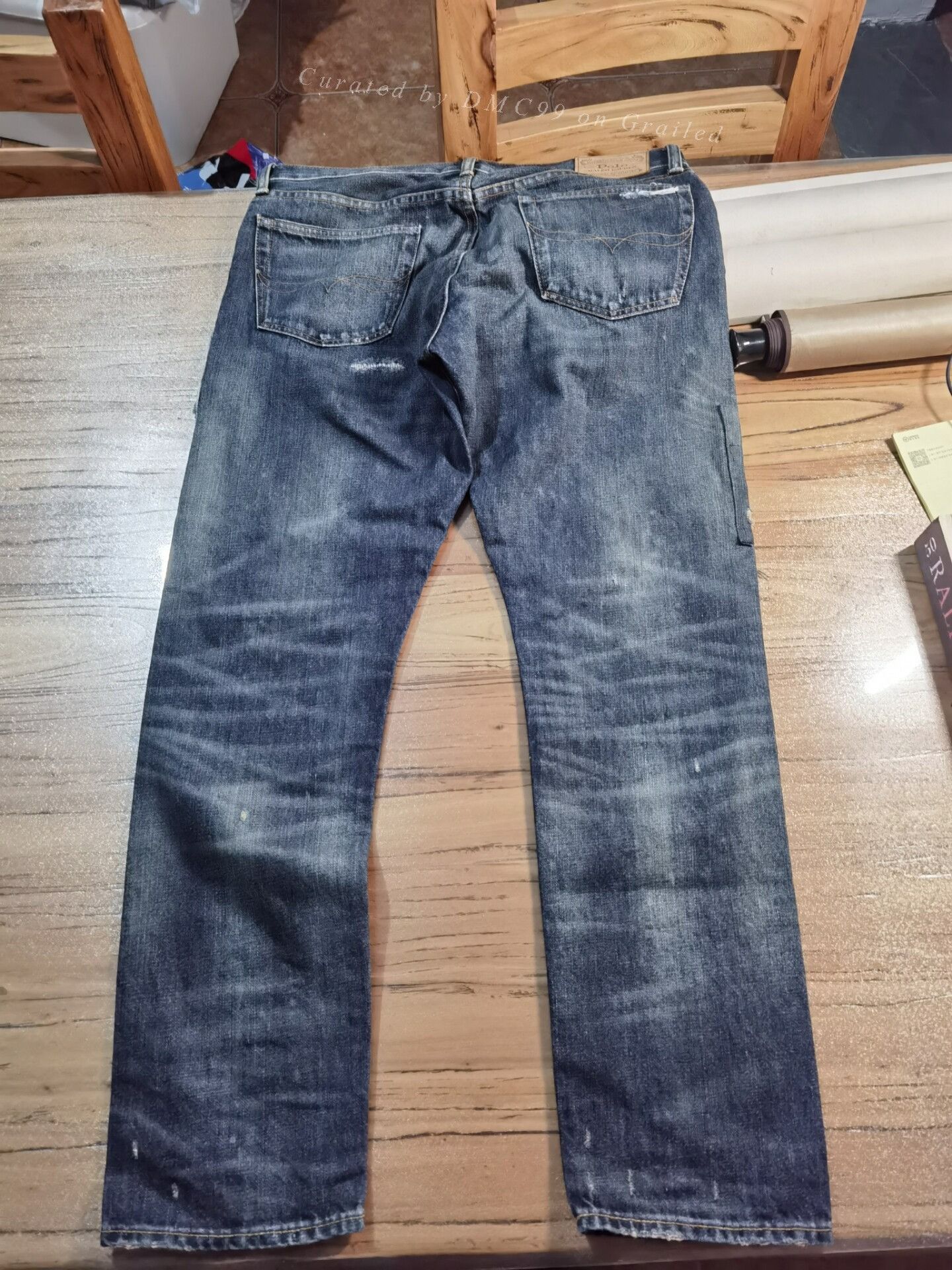 RRL Ralph Lauren RRL Ralph Lauren Extreme Distressed Paint Jeans Size US 30 / EU 46 - 6 Thumbnail
