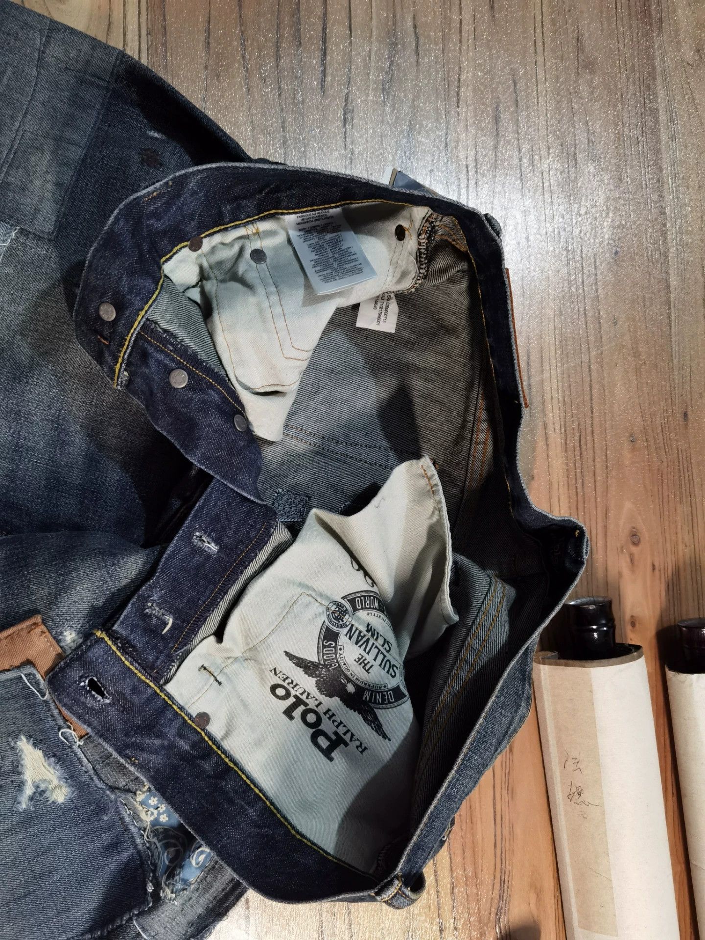 RRL Ralph Lauren RRL Ralph Lauren Extreme Distressed Paint Jeans Size US 30 / EU 46 - 9 Thumbnail