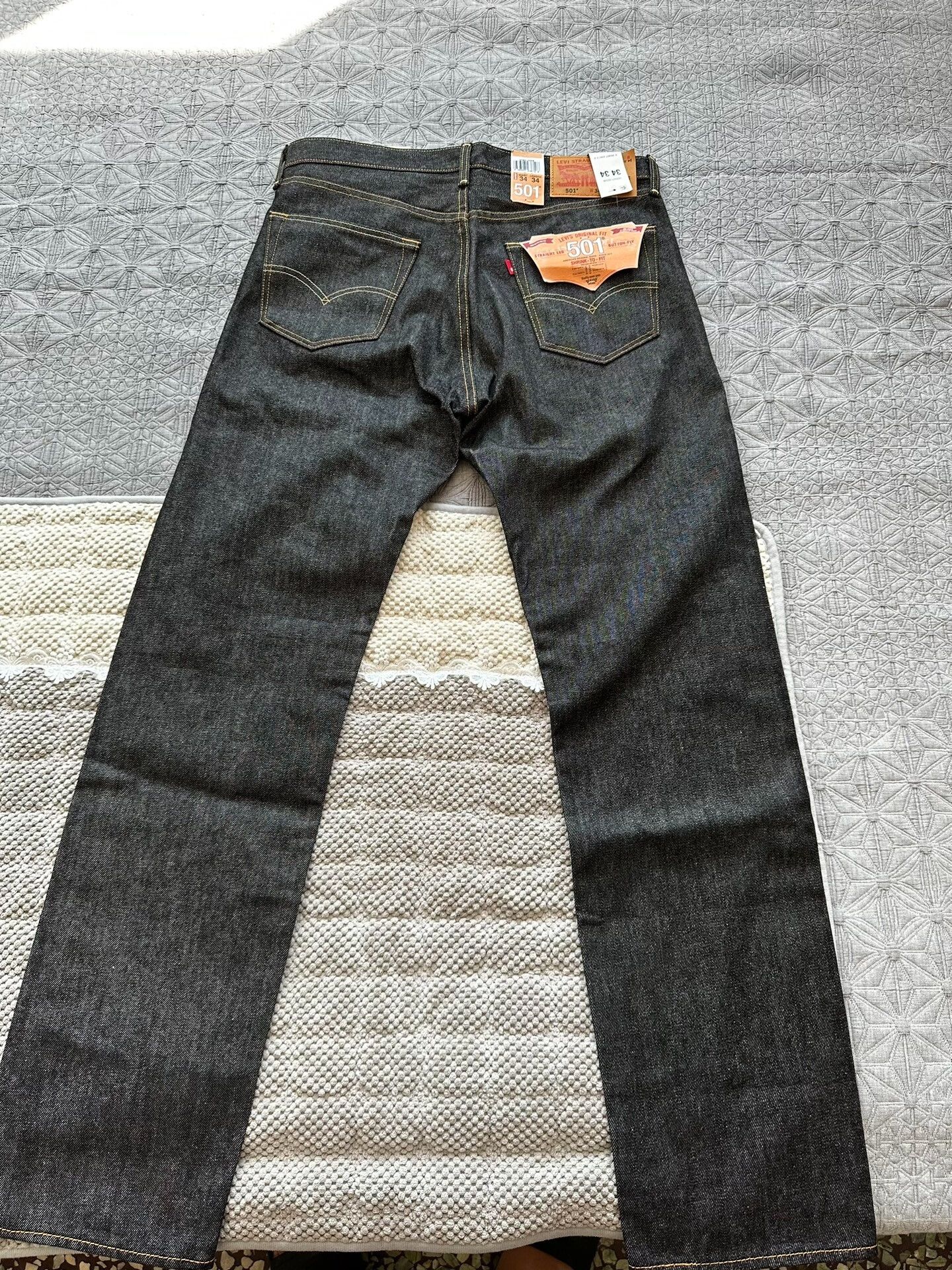 Levi's Levi's 501 Raw Denim Jeans Size US 34 / EU 50 - 4 Thumbnail