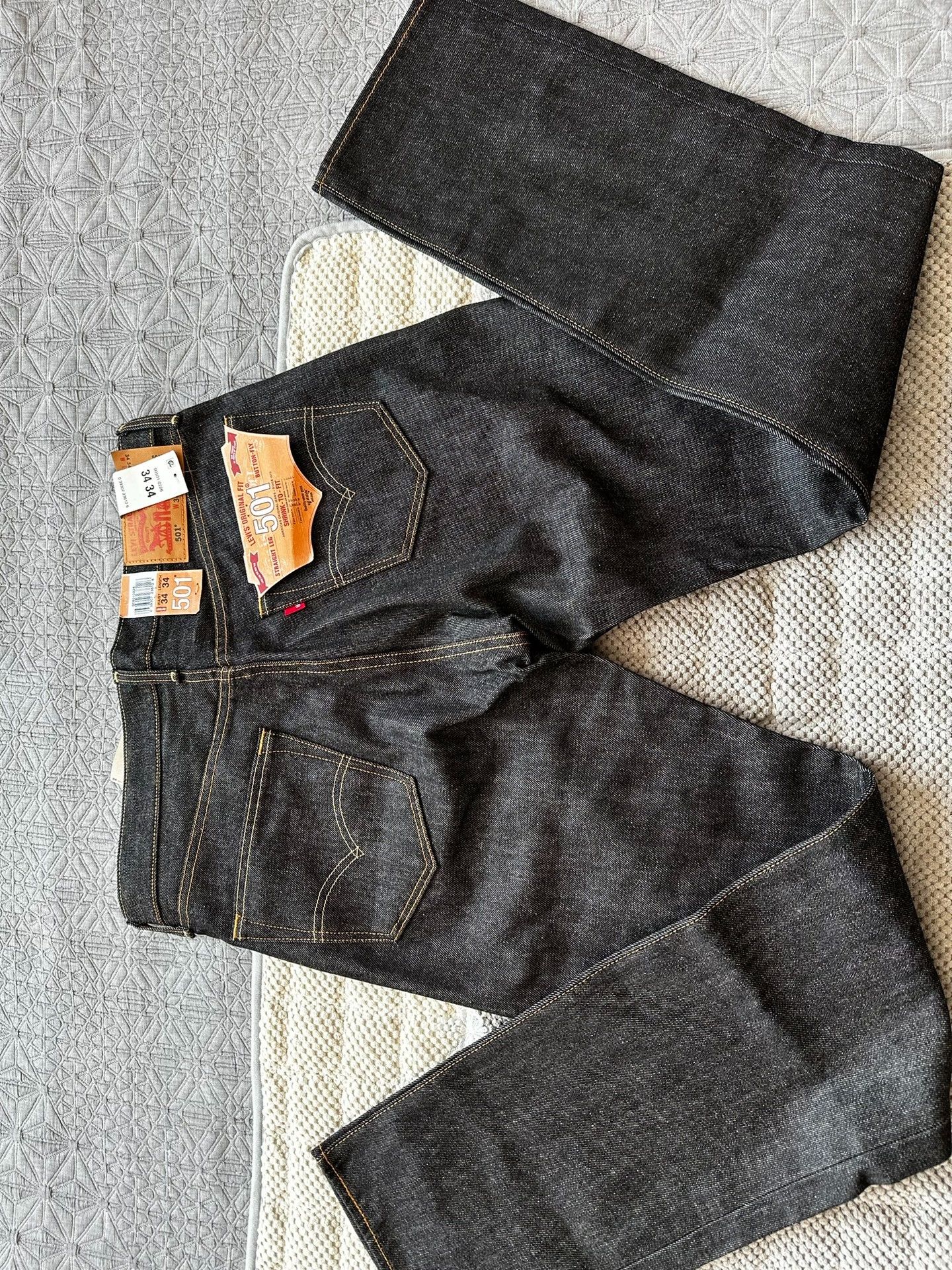Levi's Levi's 501 Raw Denim Jeans Size US 34 / EU 50 - 6 Thumbnail