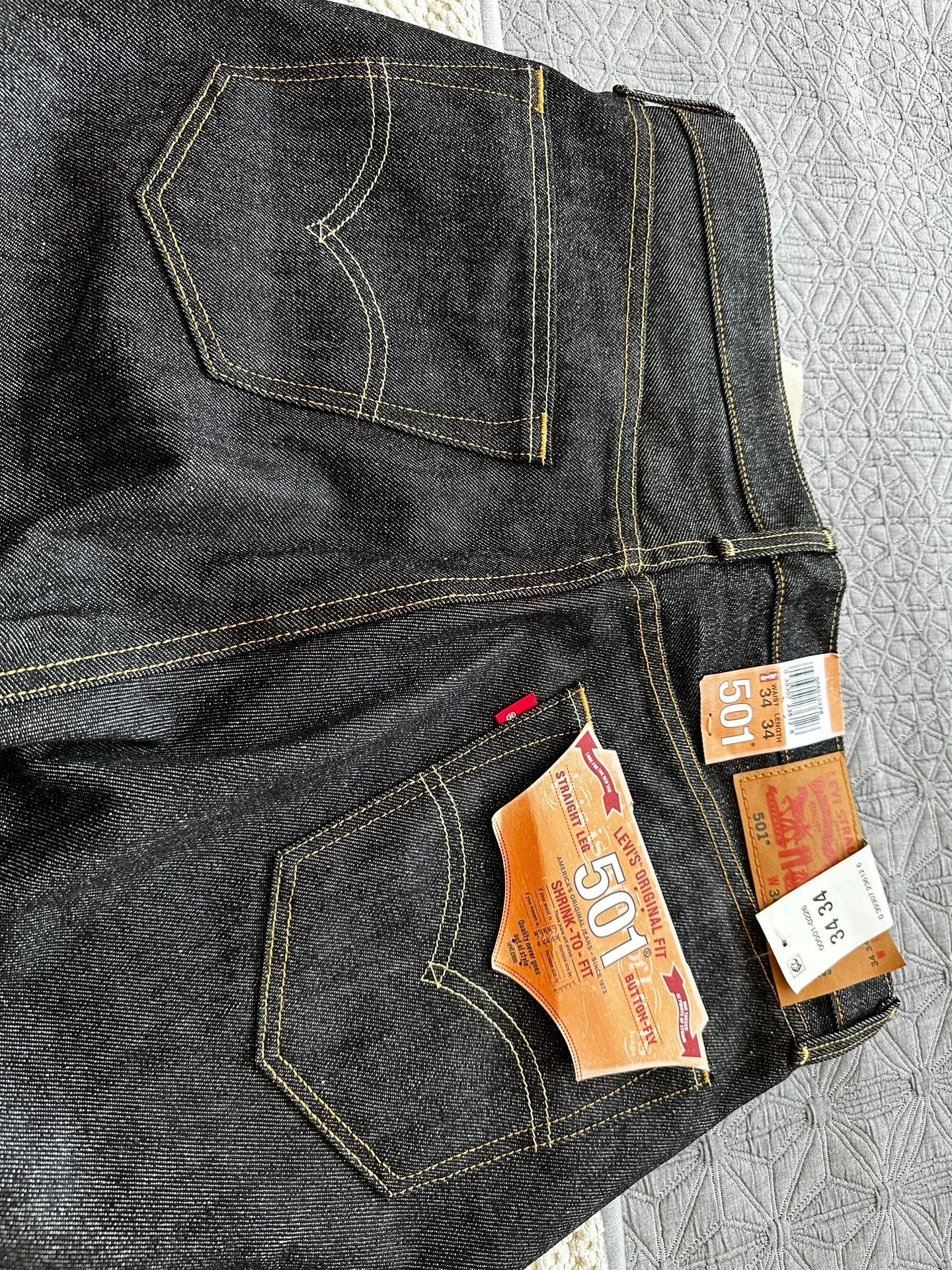 Levi's Levi's 501 Raw Denim Jeans Size US 34 / EU 50 - 7 Thumbnail