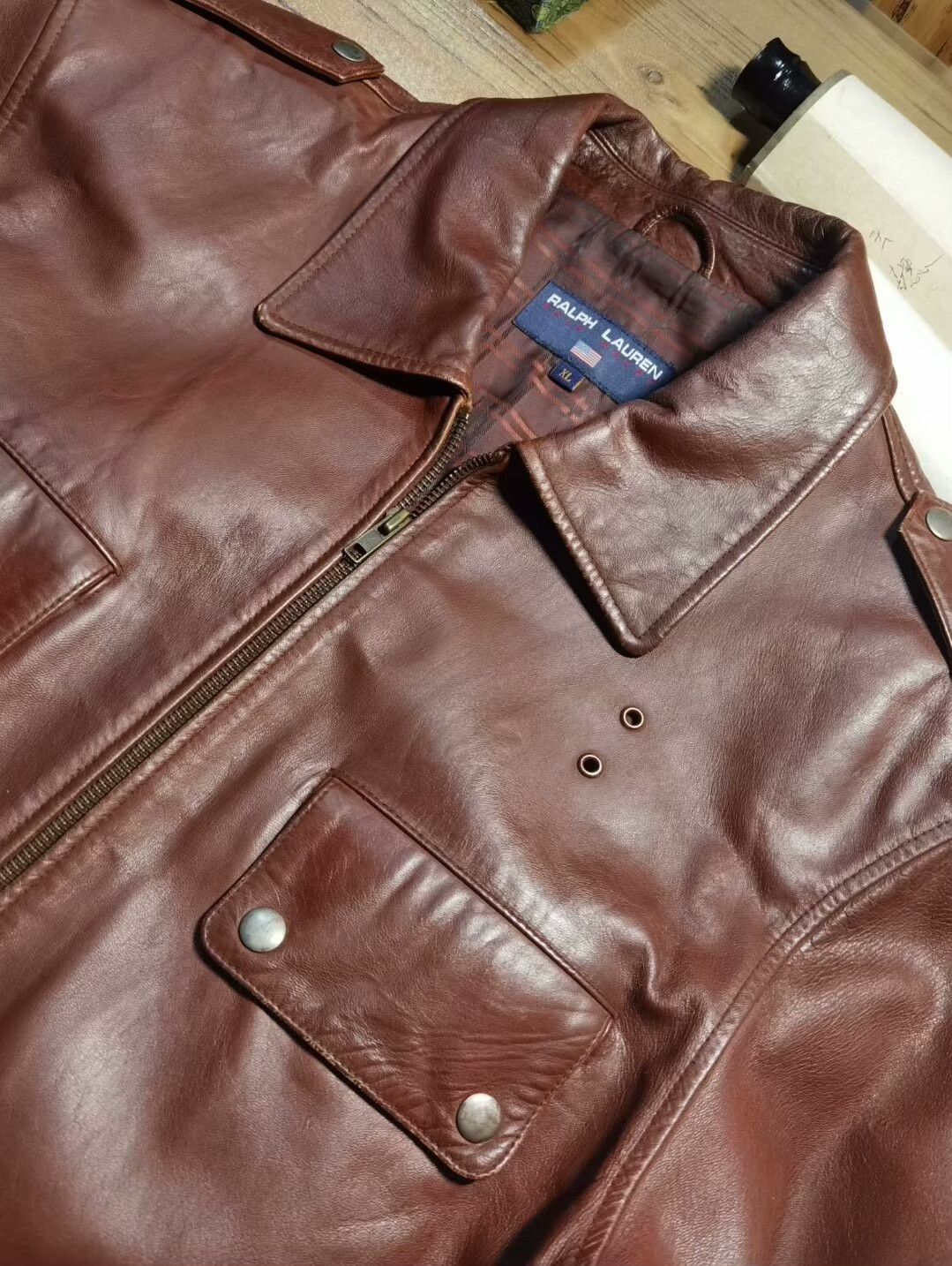 RRL Ralph Lauren RRL Ralph Lauren Lambskin Motorcycle Jacket Size US M / EU 48-50 / 2 - 6 Thumbnail