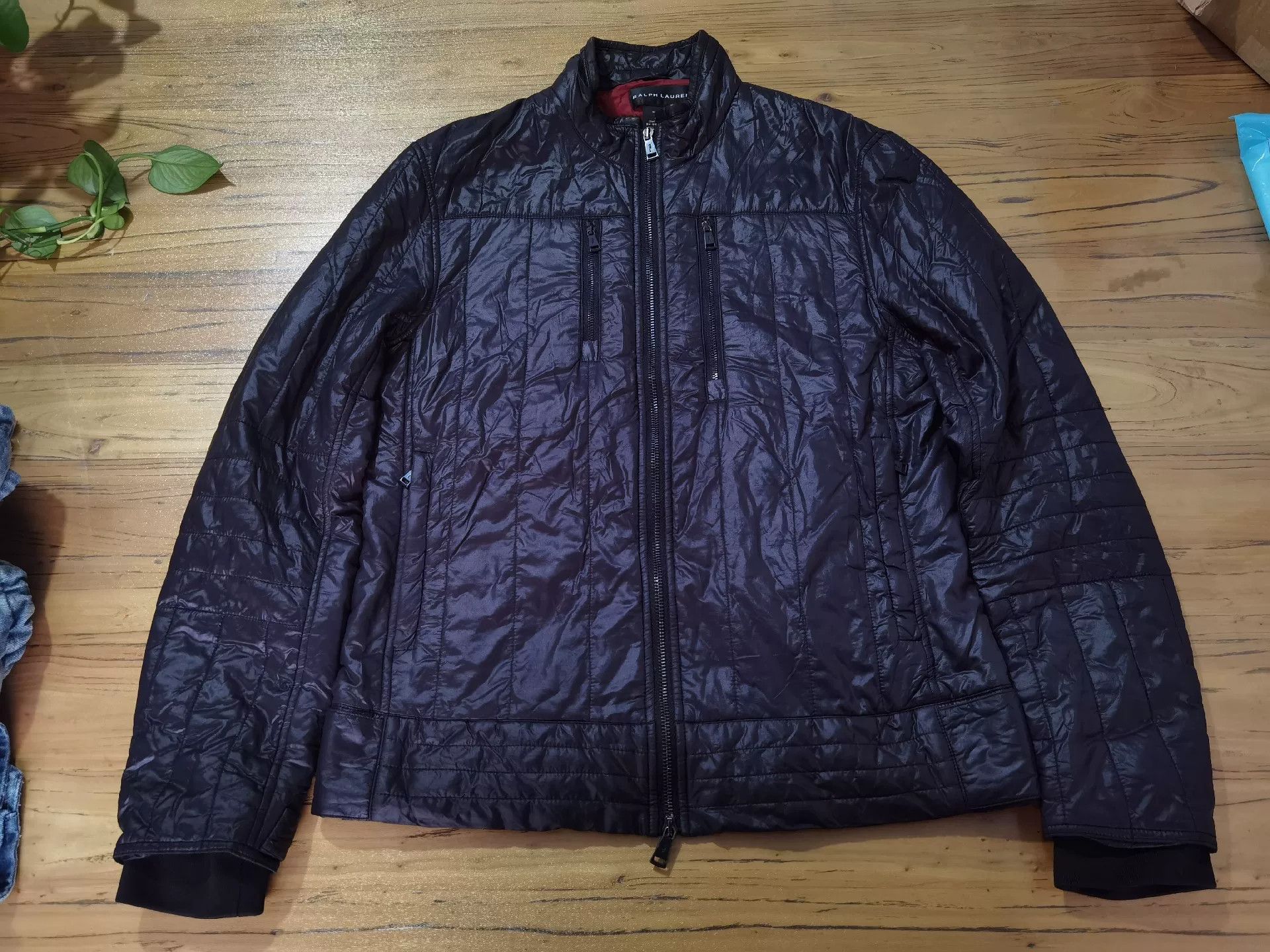Ralph Lauren Black Label Polo Ralph Lauren Black Label Coated Moto Jacket Size US M / EU 48-50 / 2 - 2 Thumbnail