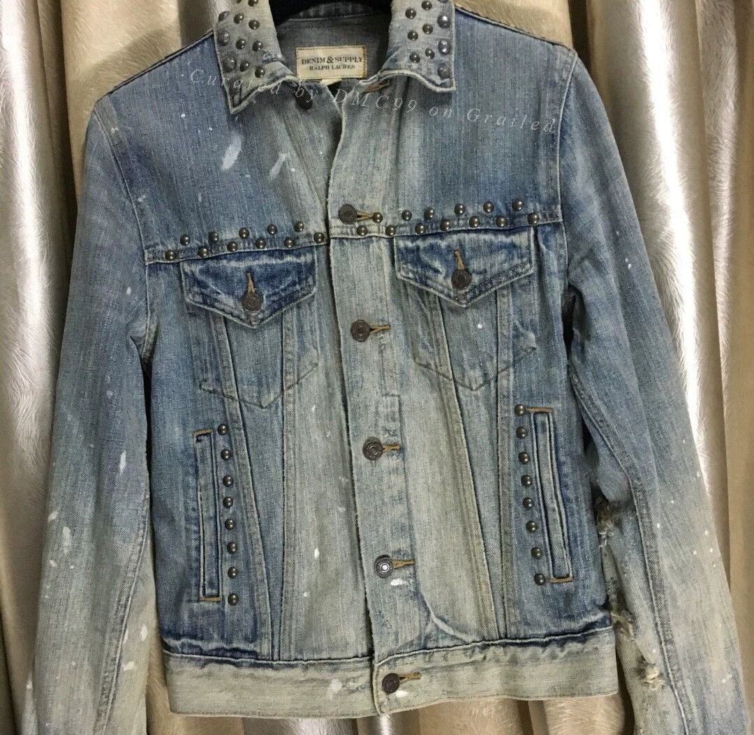 RRL Ralph Lauren Vintage RRL Denim Supply Flag Patch Jacket Size US XS / EU 42 / 0 - 3 Thumbnail