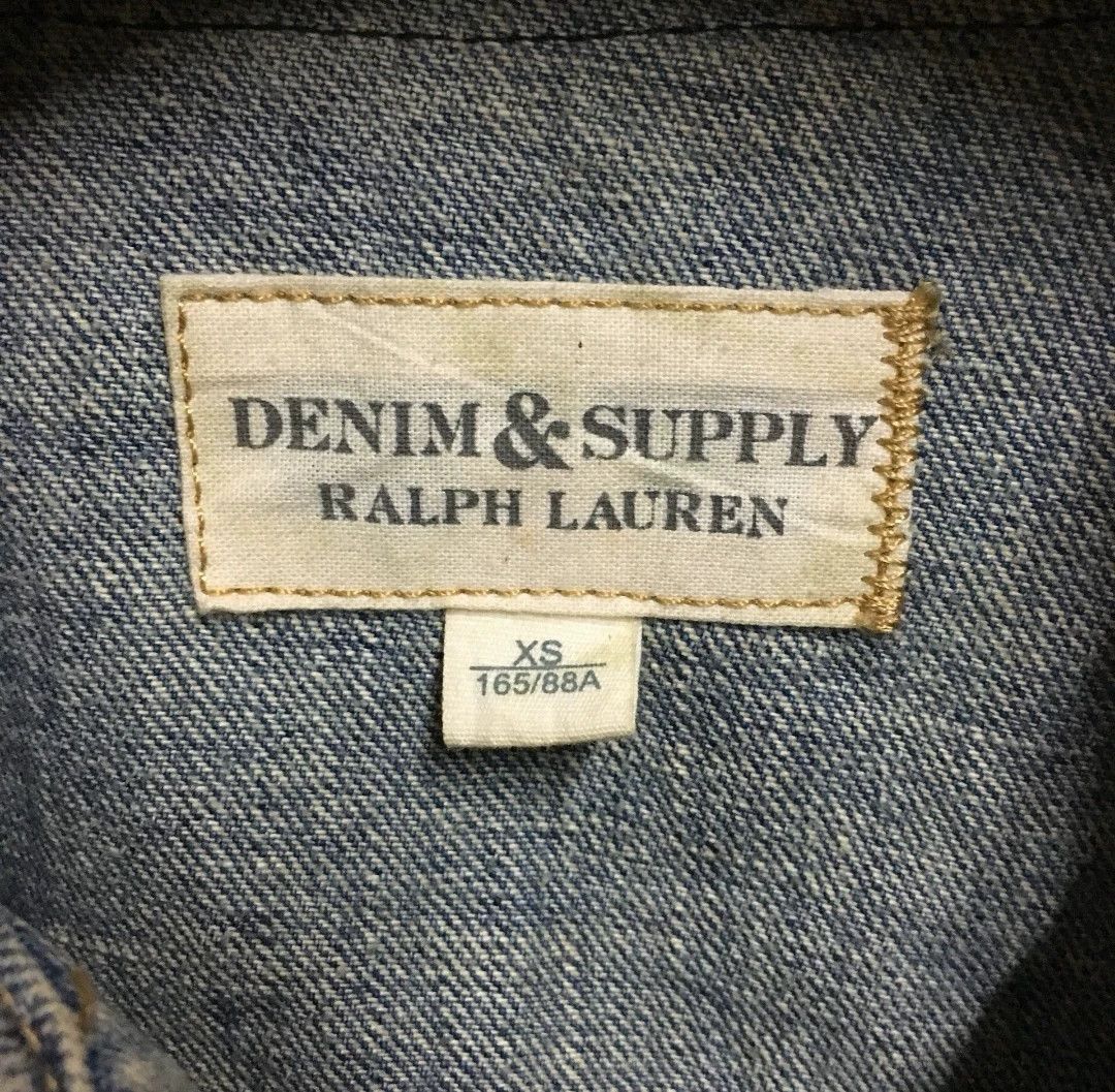 RRL Ralph Lauren Vintage RRL Denim Supply Flag Patch Jacket Size US XS / EU 42 / 0 - 4 Thumbnail