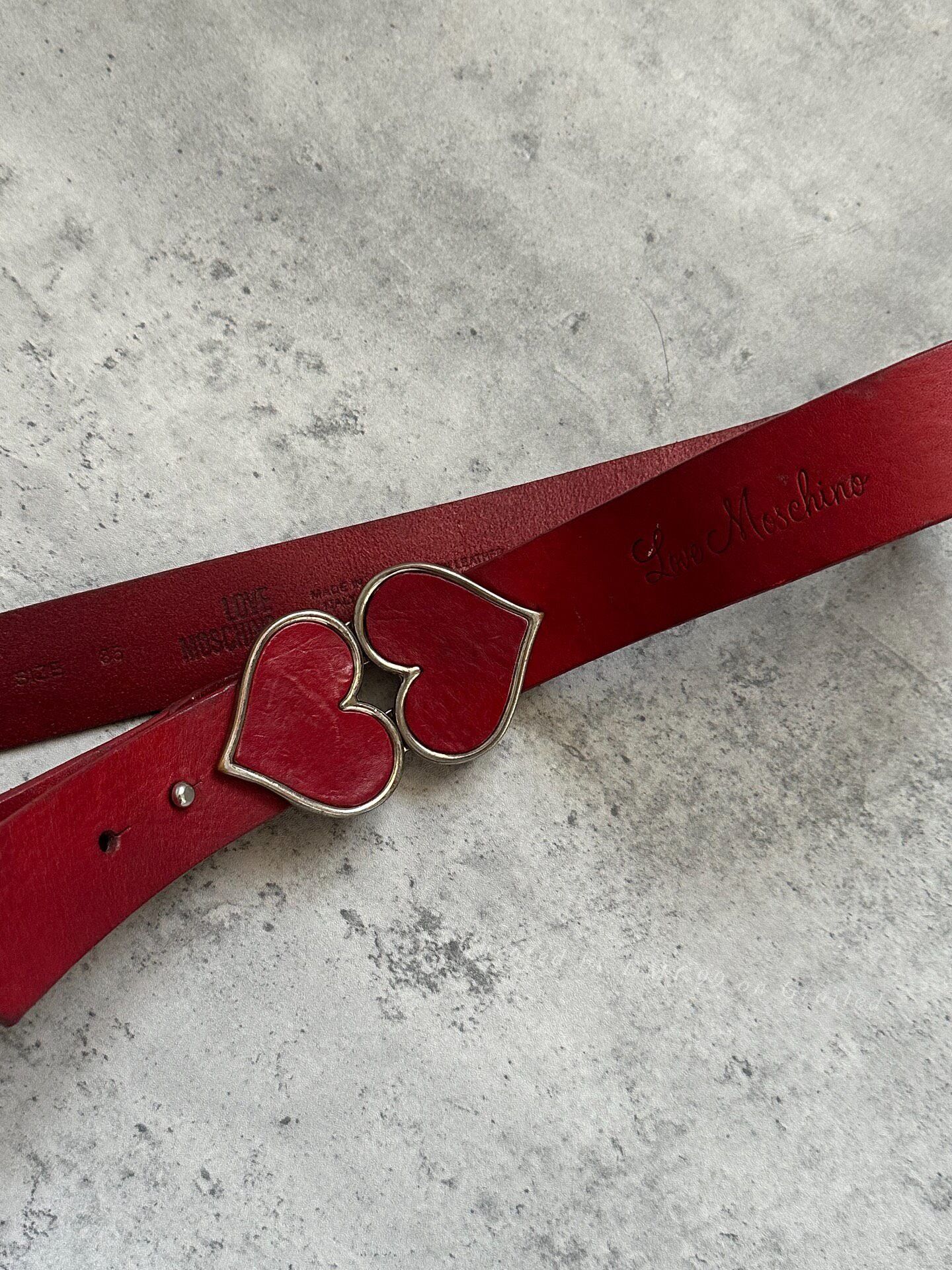 Moschino Moschino Double Heart Structure Belt Size ONE SIZE - 2 Thumbnail
